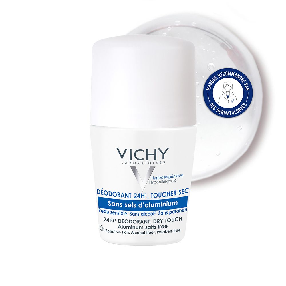 Vichy Déodorant 24H actif anti-odeur d'origine naturelle toucher sec - Roll-on