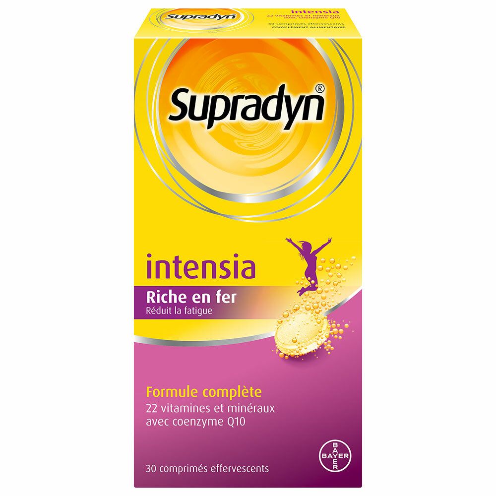 Supradyn Intensia Vitamines, Minéraux et Fer Eff. 30 comprimés Réduit la fatigue