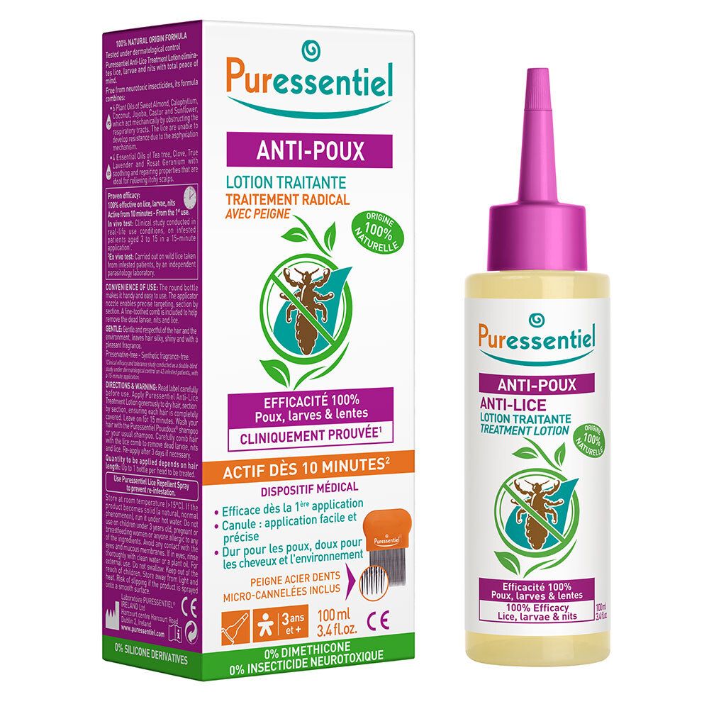 Puressentiel lotion anti-poux + peigne