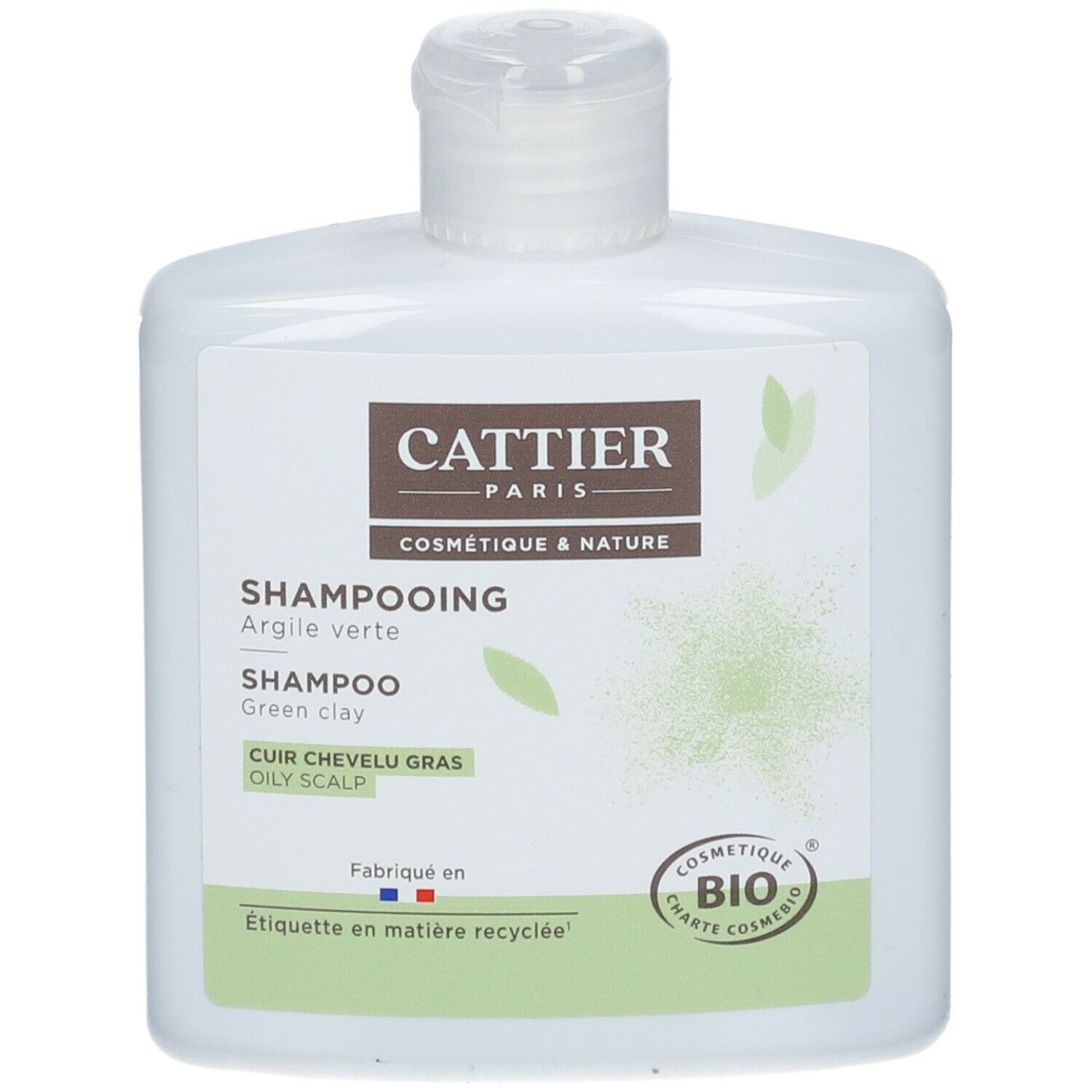 Cattier shampoing argile verte bio cuir chevelu gras - shop-pharmacie.fr