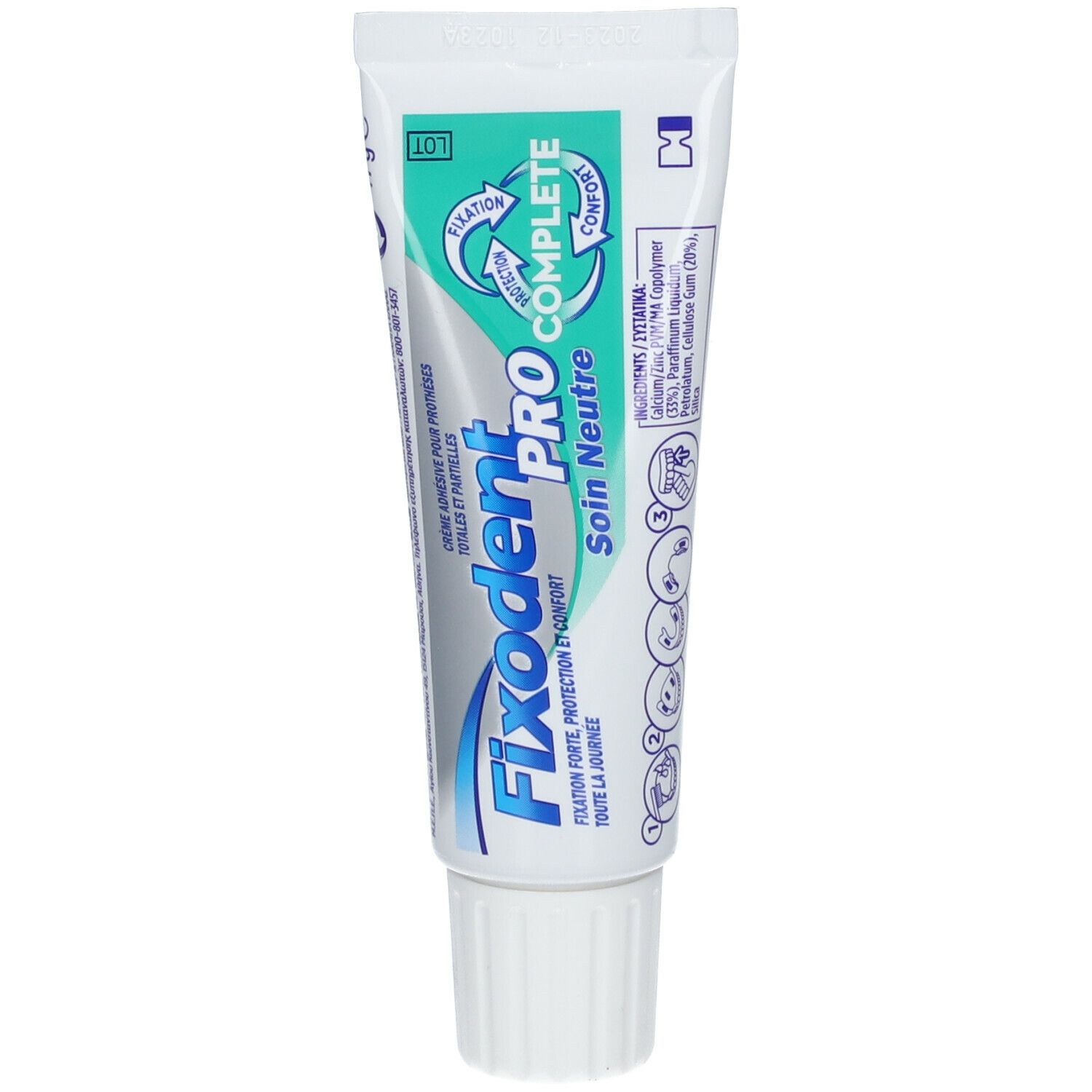 Fixodent Pro Complete Soin Neutre Crème Adhésive Pour Prothèses Dentaires