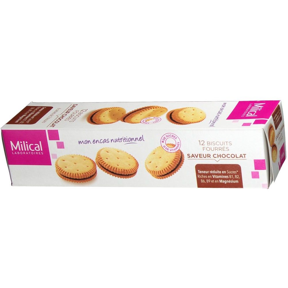 Milical Nutrition biscuits fourrés chocolat - shop Milical Nutrition biscuits fourrés chocolat - shop