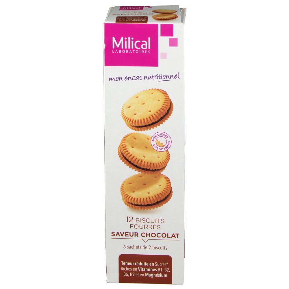 Milical Nutrition biscuits fourrés chocolat - shop Milical Nutrition biscuits fourrés chocolat - shop