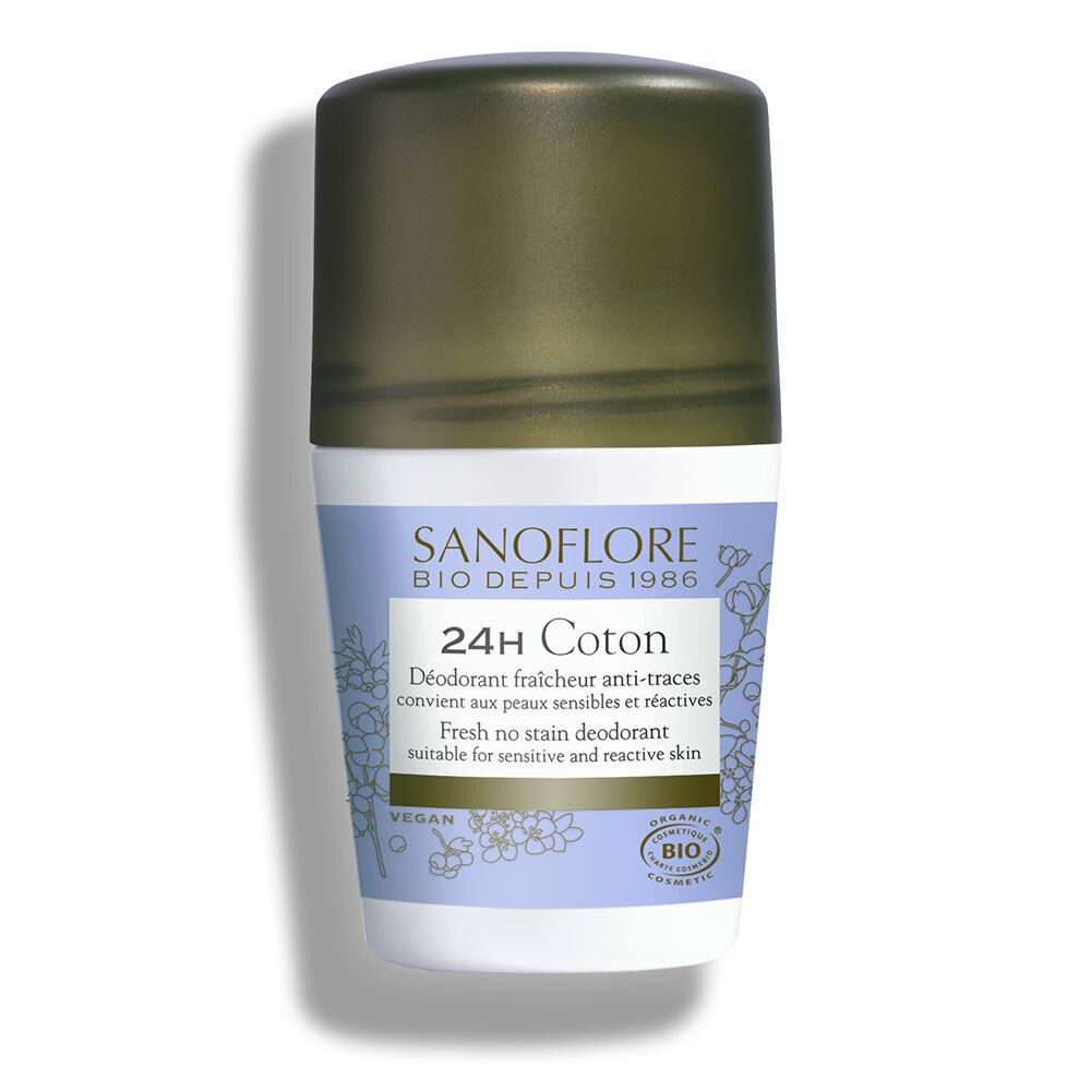 Sanoflore Déodorant 24h Coton efficacité 24h certifié bio 50ml