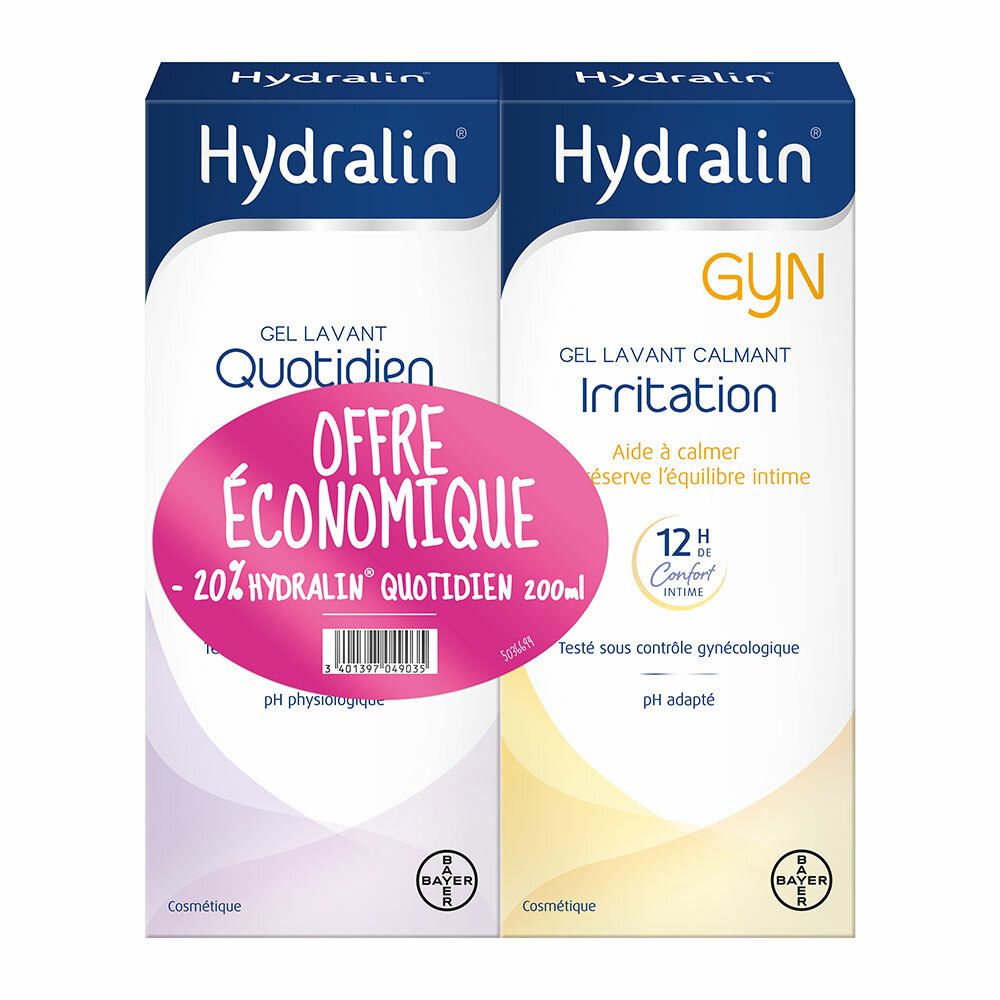 Hydralin quotidien + Hydralin Gyn