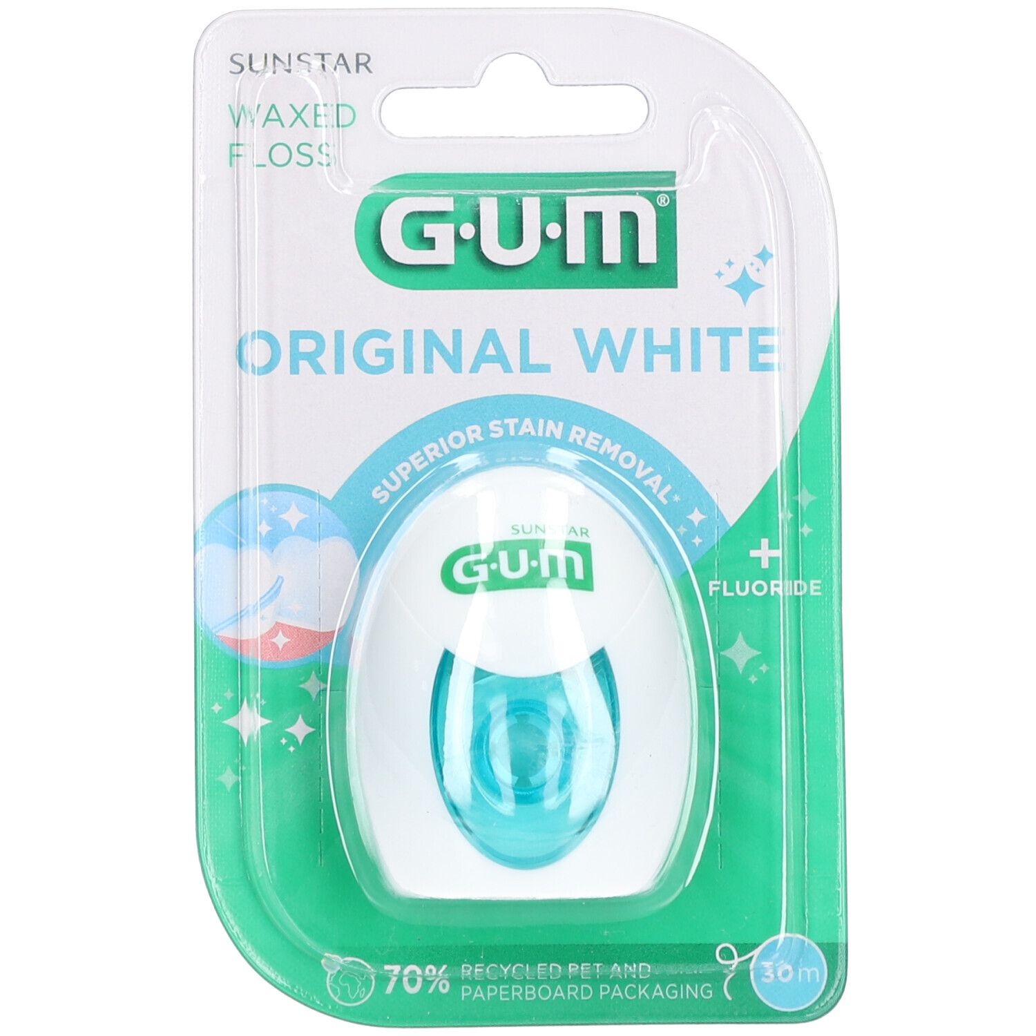 Gum® Original white fil dentaire ciré fluoré