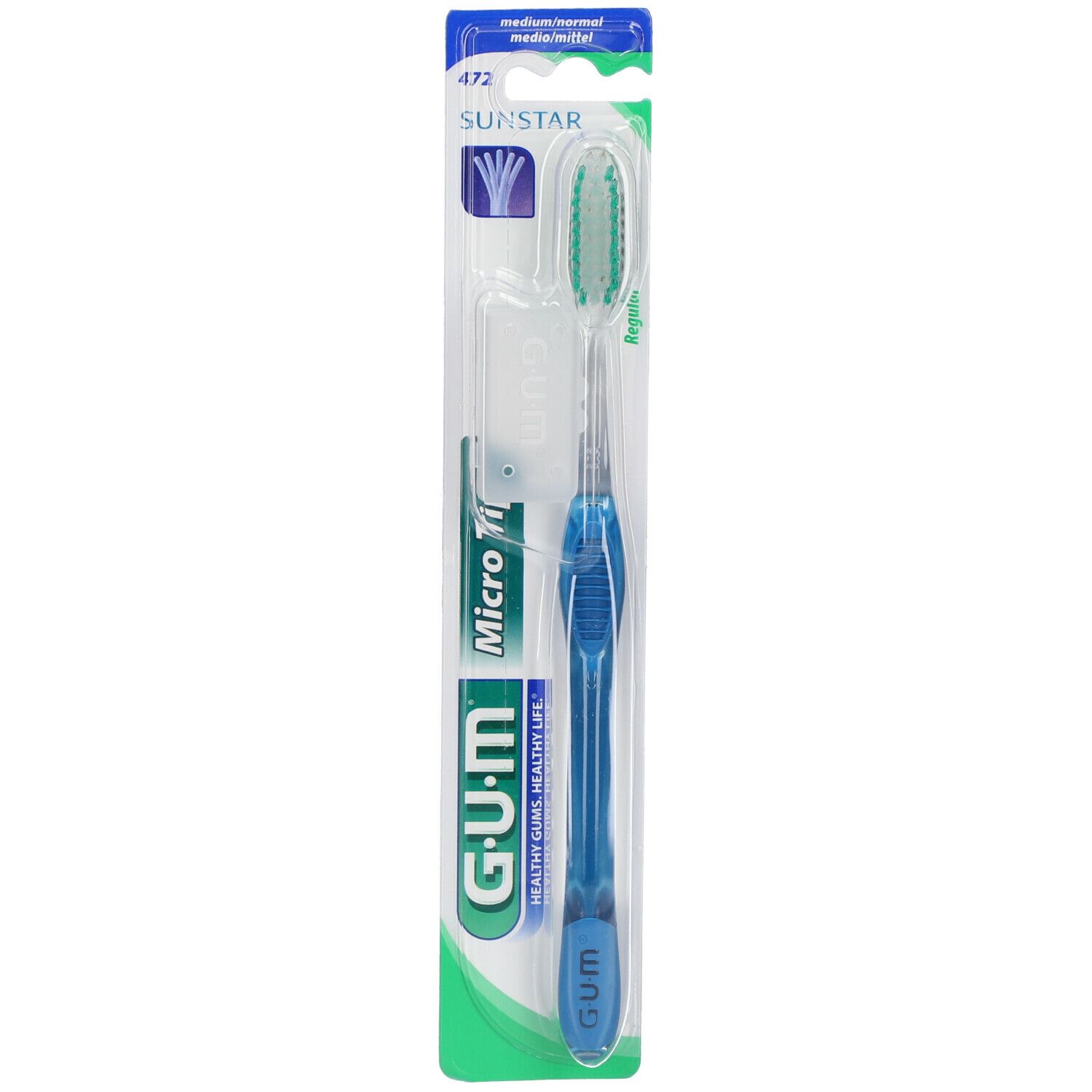 Gum® Microtip brosse à dents medium normale adultes