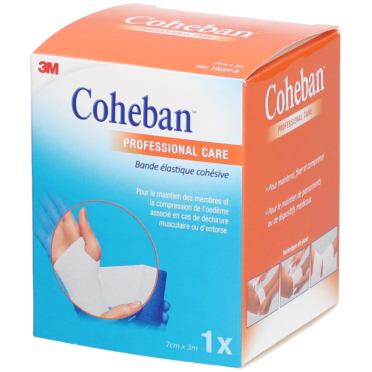 3M™ Cohéban™ bande cohésive blanc 7 cm x 6 m