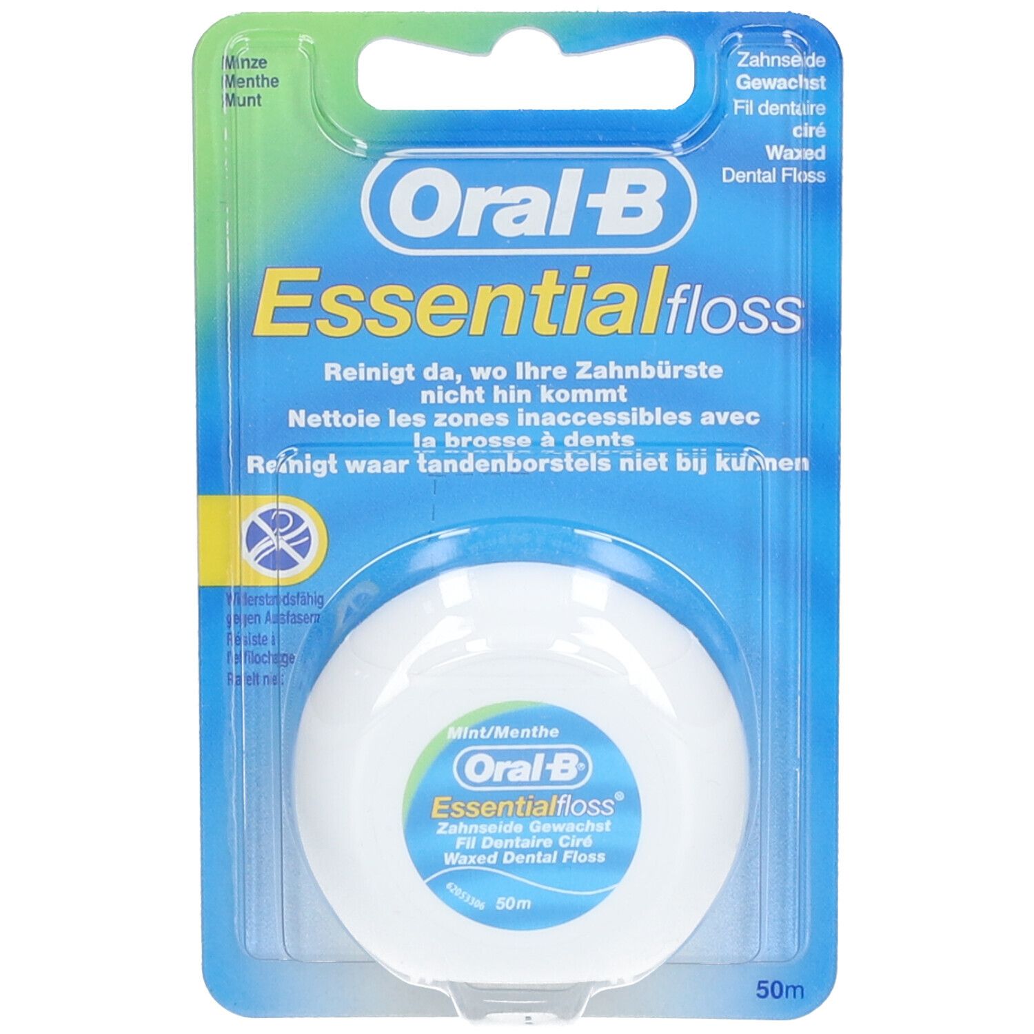 Oral-B Essential Floss Fil Dentaire Ciré Mentholé 50 m