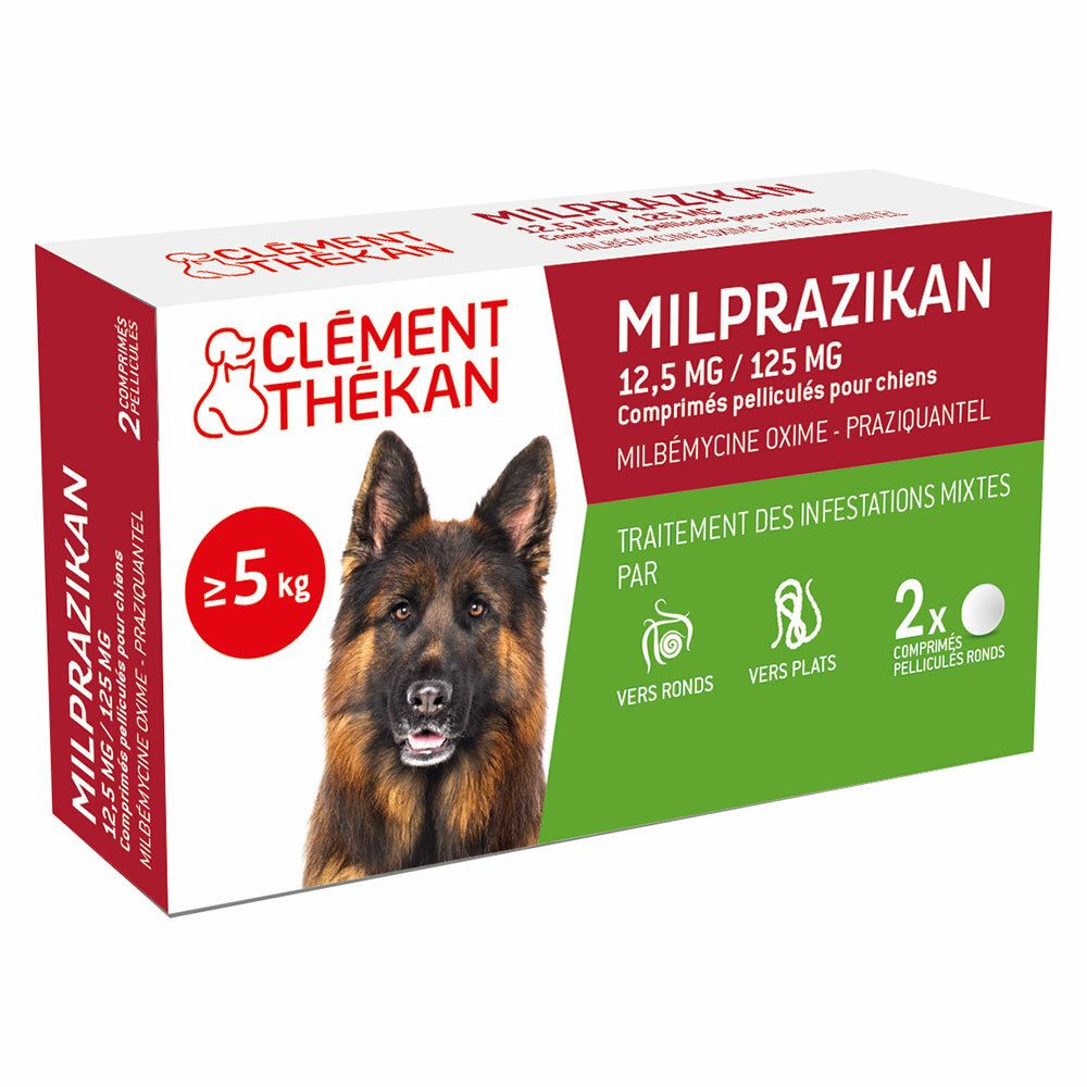 Clément Thékan Milprazikan Chien 12,5 mg/125 mg