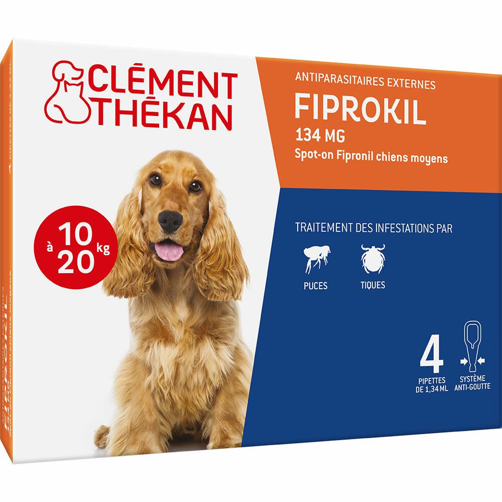 Clément Thékan Fiprokil 134 mg Spot-on Chien 10-20kg