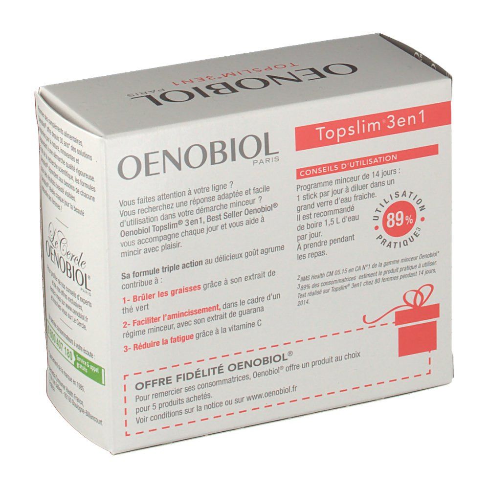 Oenobiol Minceur Topslim® 3 En 1 Agrume Shop Pharmaciefr