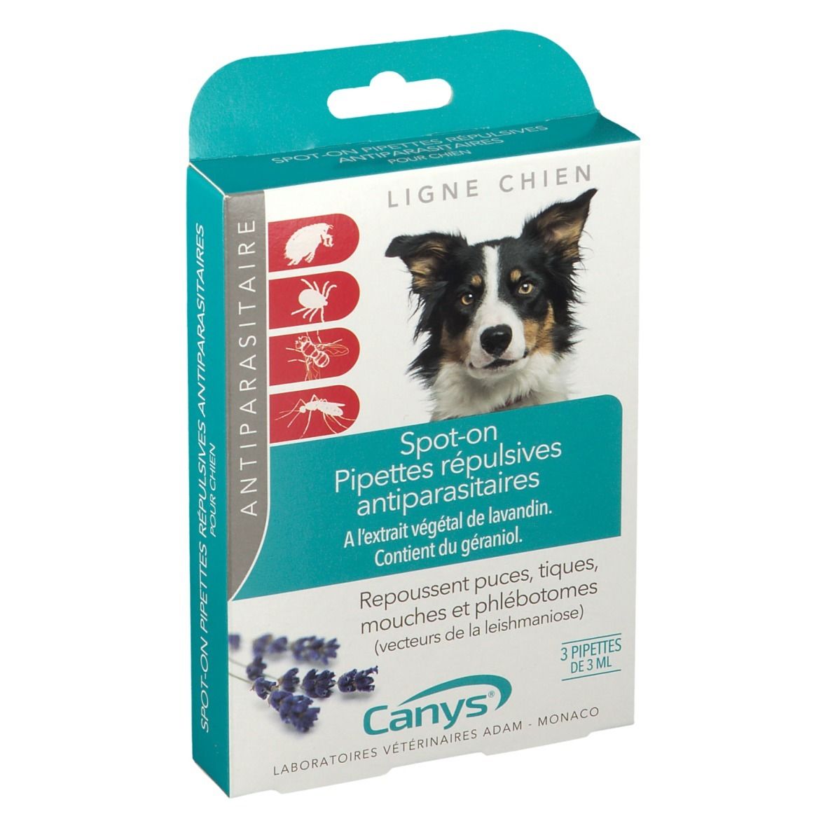 Canys® Spot-On Pipettes répulsives antiparasitaires Chien
