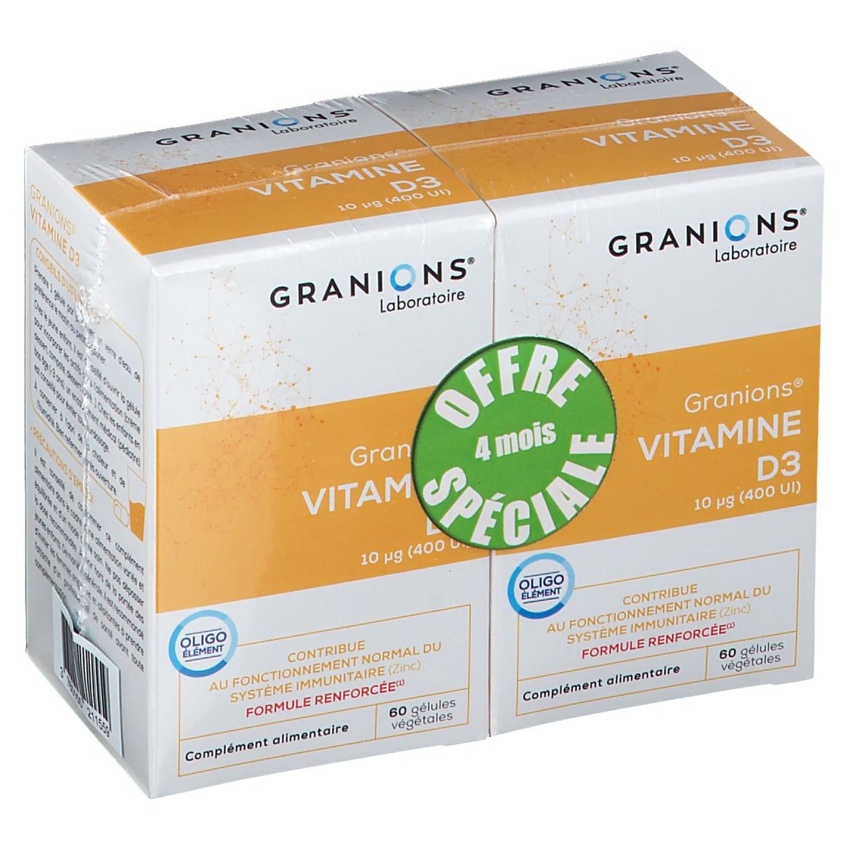 Laboratoire des Granions® Vitamine D3 10 µg  shoppharmacie.fr