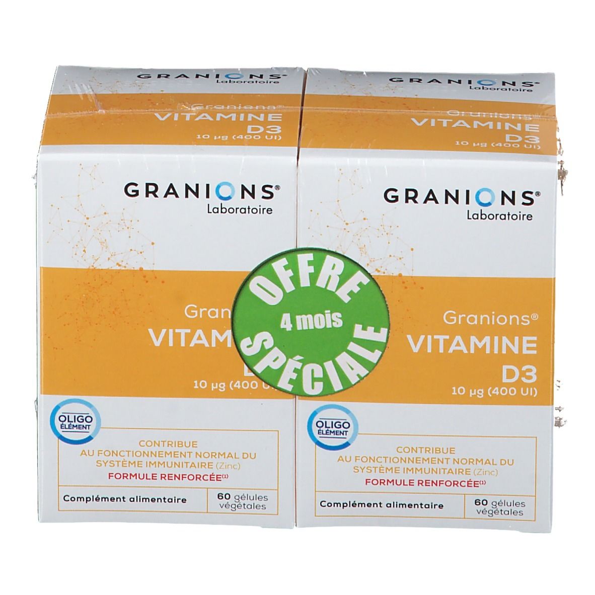 Laboratoire des Granions® Vitamine D3 10 µg  shoppharmacie.fr