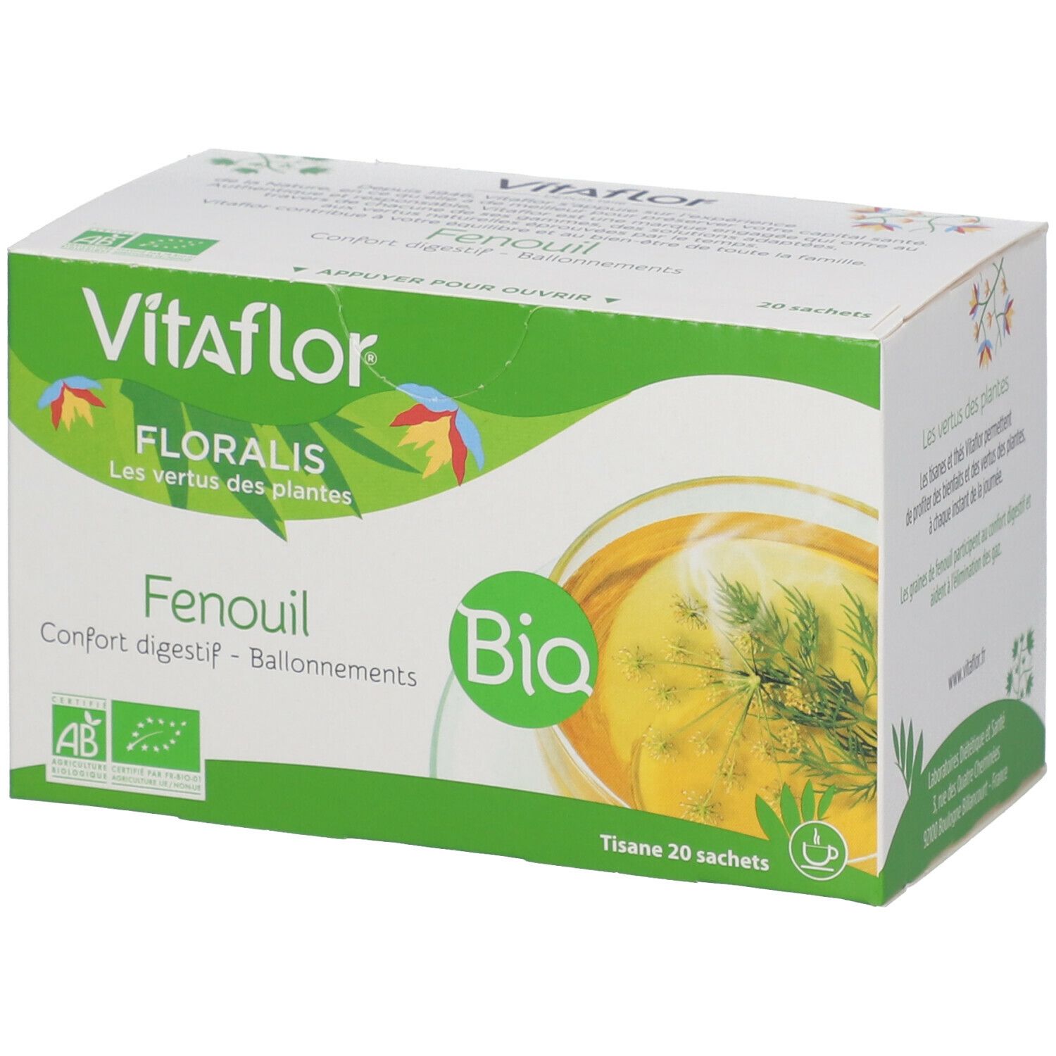 Vitaflor® Bio Fenouil Tisane Confort digestif - Ballonnements