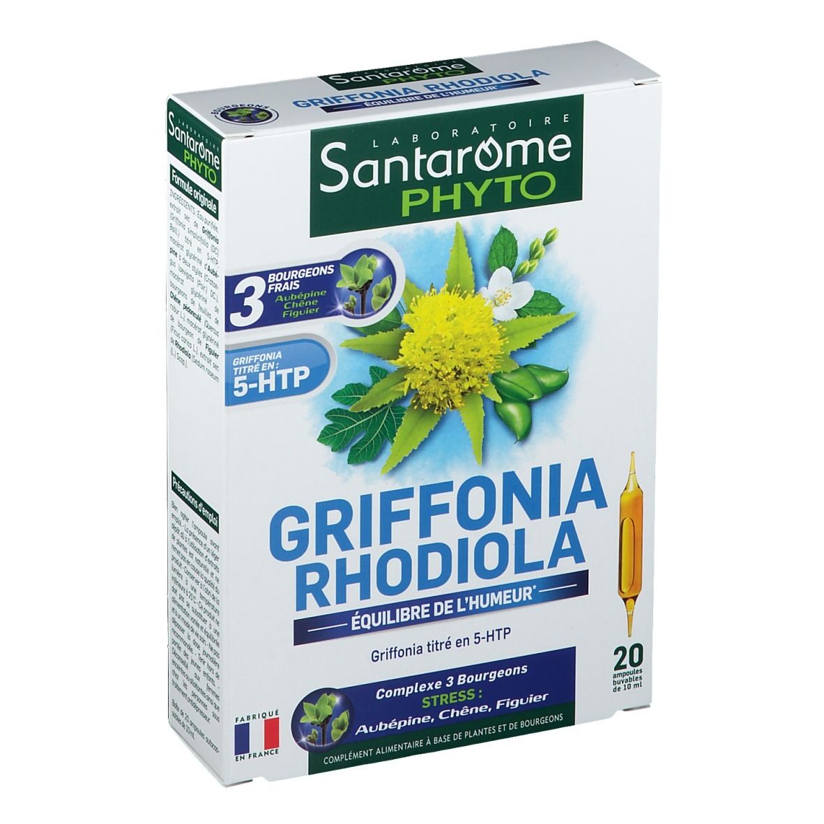 Santarome Bio Griffonia Rhodiola 3 Bourgeons Bio et Frais