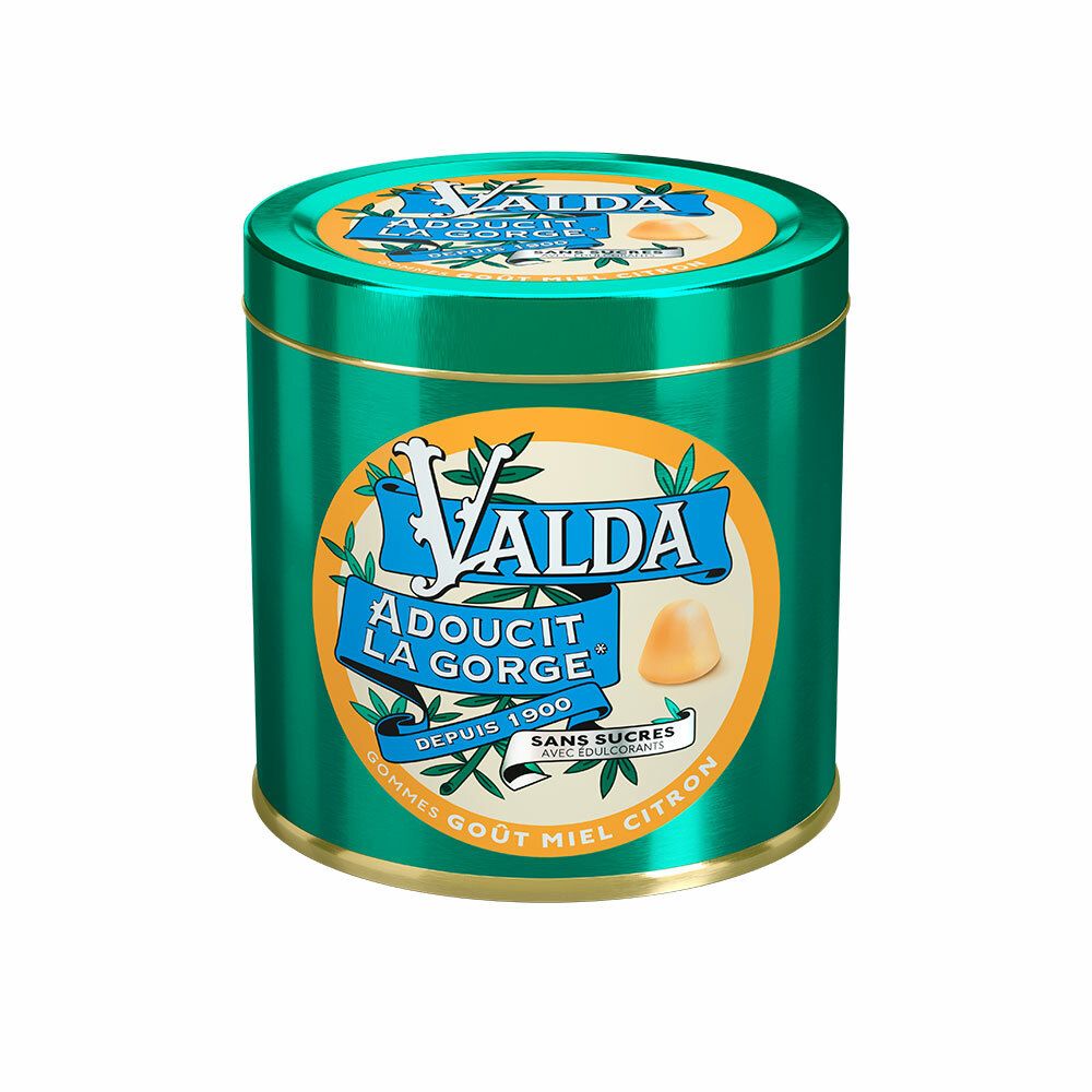 Valda Gommes sans sucres goût Miel et Citron