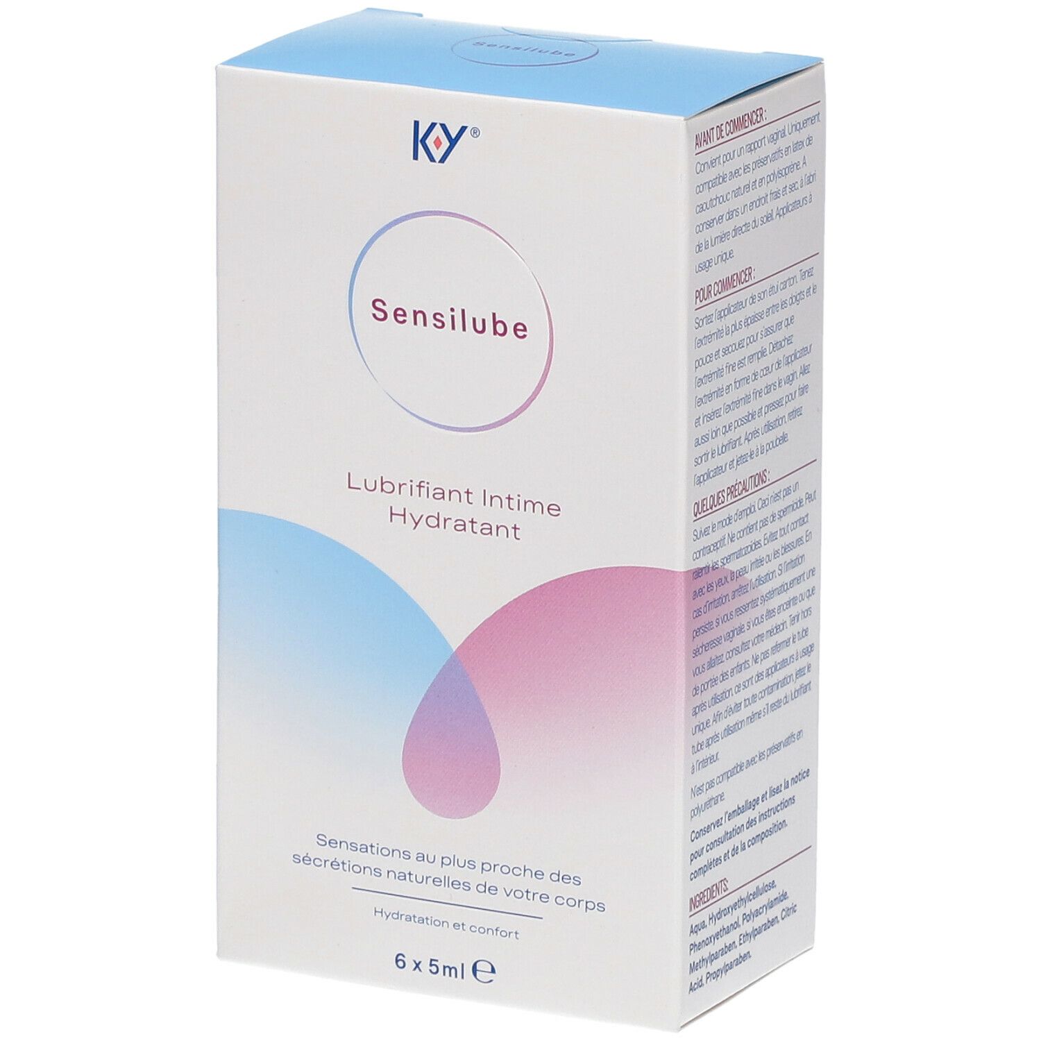 KY® Sensilube Durex Lubrifiant Intime Hydratant