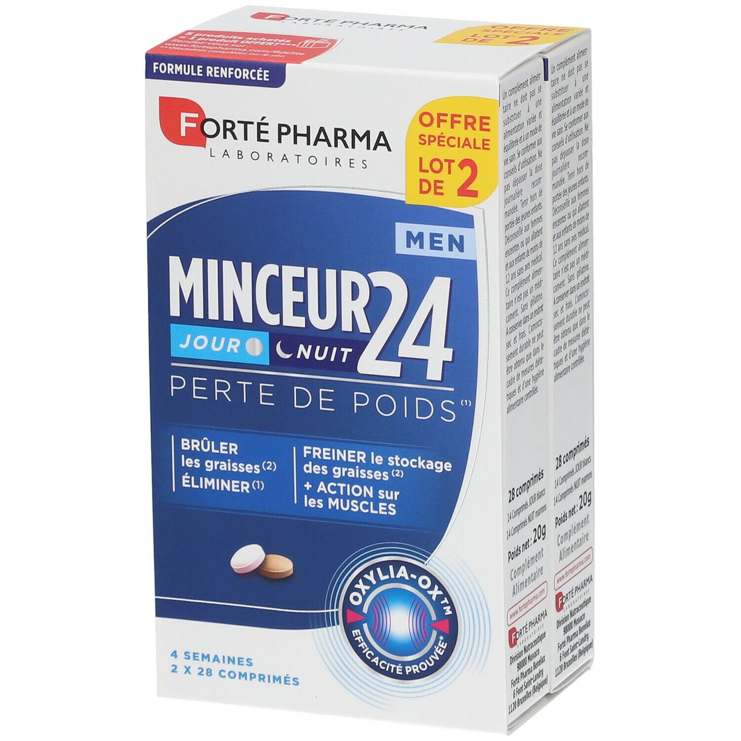 Forté Pharma Minceur 24 Men Jour & Nuit - shop-pharmacie.fr
