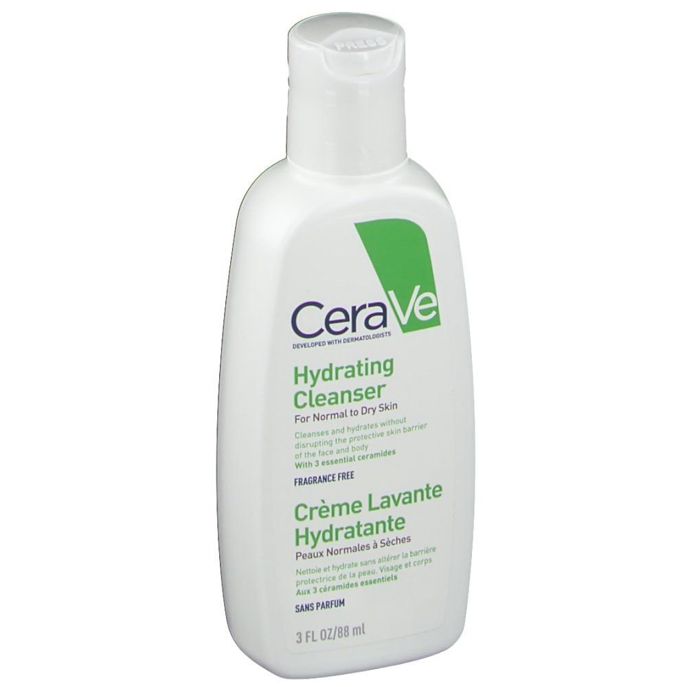 CeraVe Crème Lavante Hydratante visage et corps pour les peaux sèches à très sèches 88ml