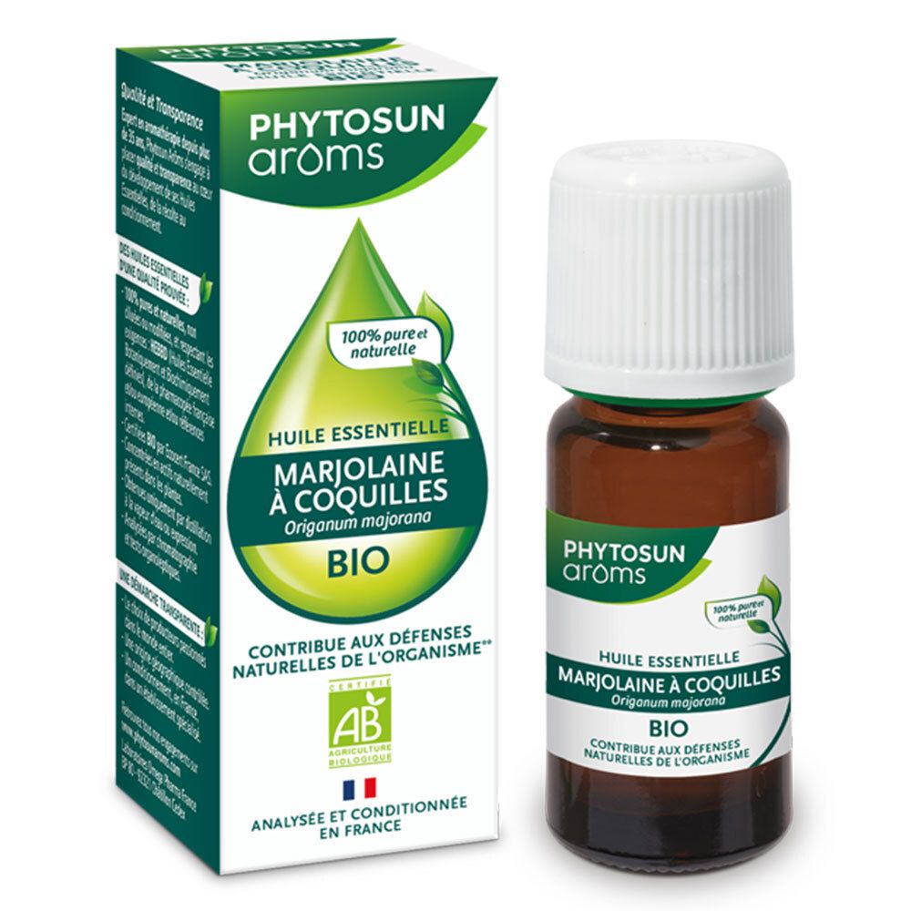 Phytosun Arôms – Huile Essentielle Marjolaine à Coquilles BIO – 100 % pure et naturelle - 5 ml