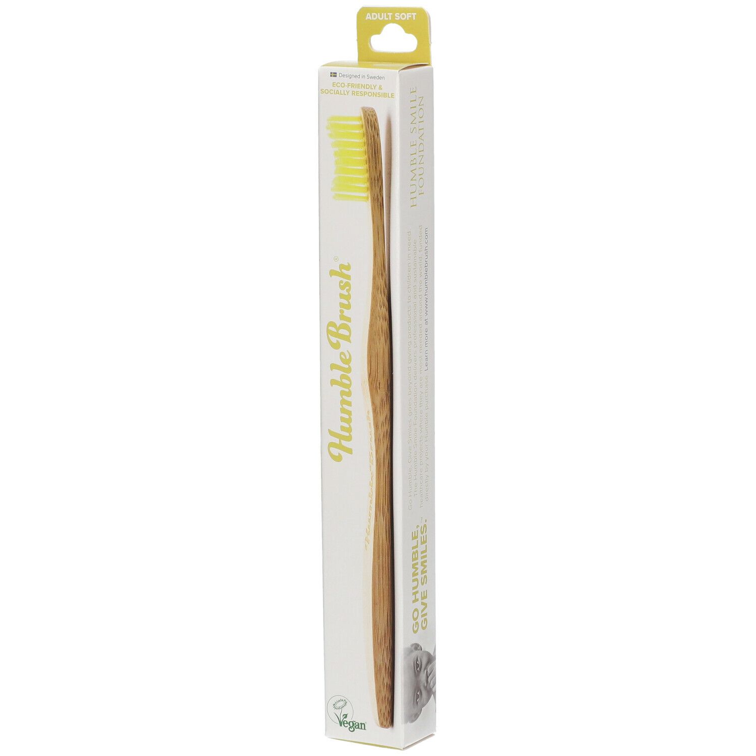 The Humble Co. Humble Brush® Brosse à dents en Bambou Adulte Soft Jaune