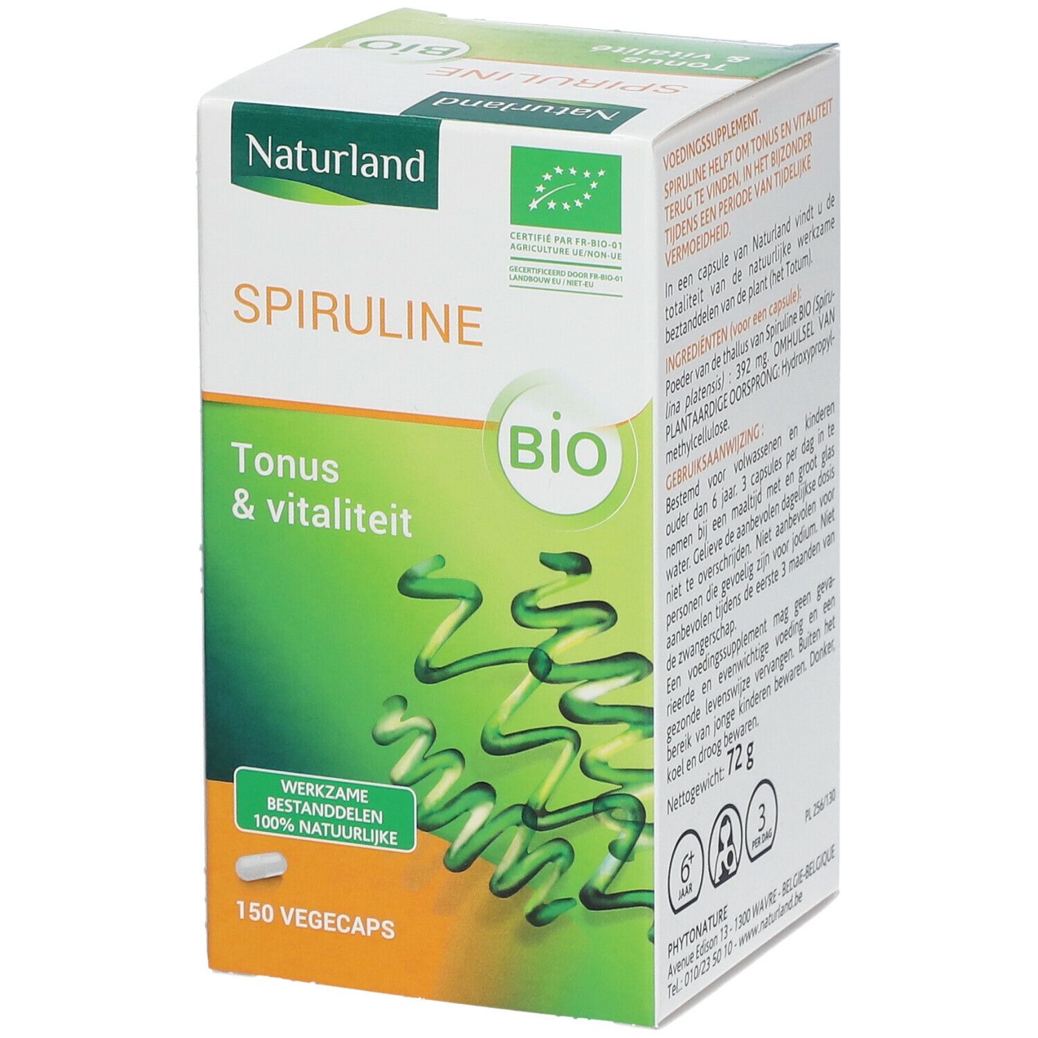 Naturland Spiruline Végécaps® Bio Tonus & Vitalité