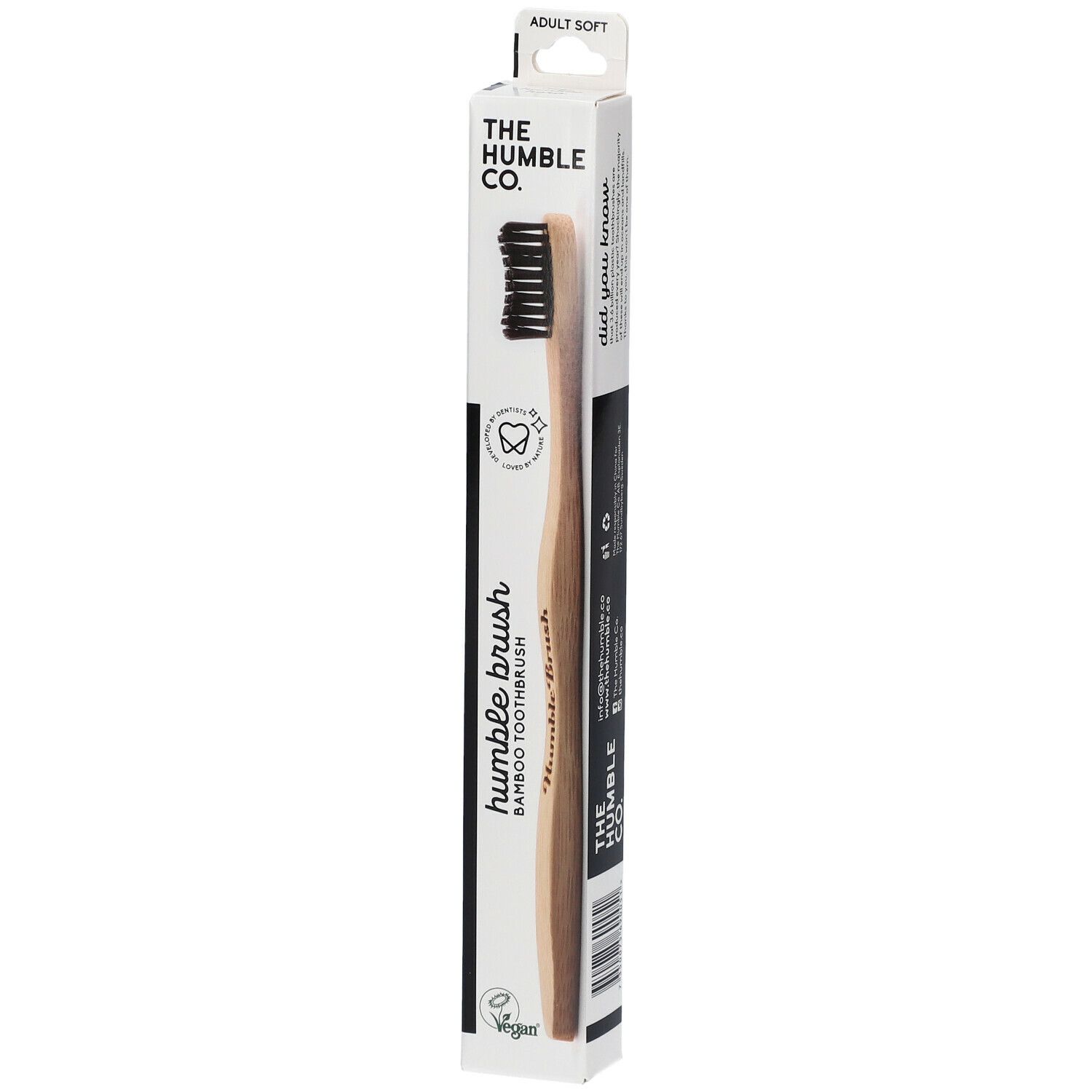 The Humble Co. Humble Brush® Brosse à dents en Bambou Adulte Soft Noir