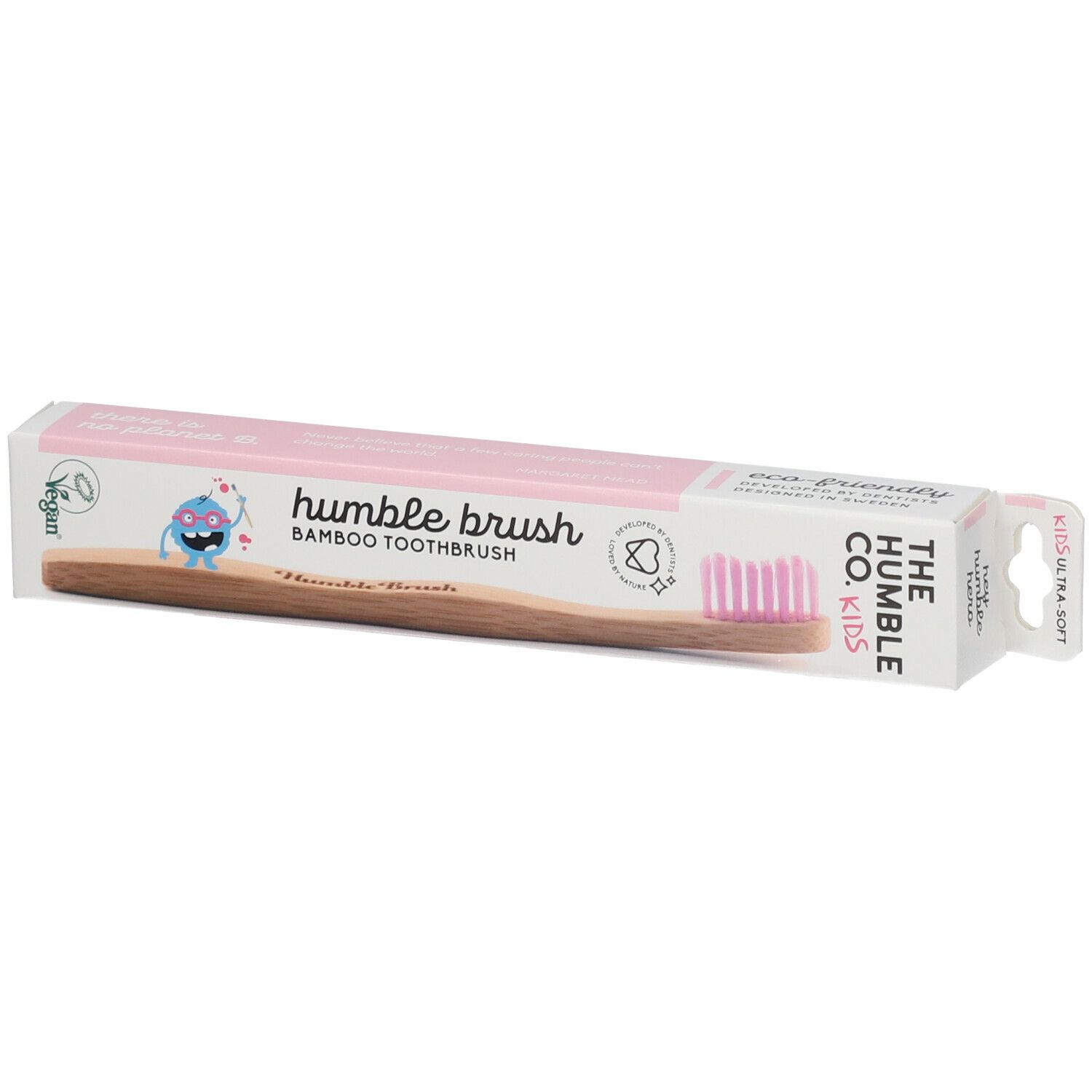 The Humble Co. Humble Brush® Brosse à dents en Bambou Enfant Soft Rose