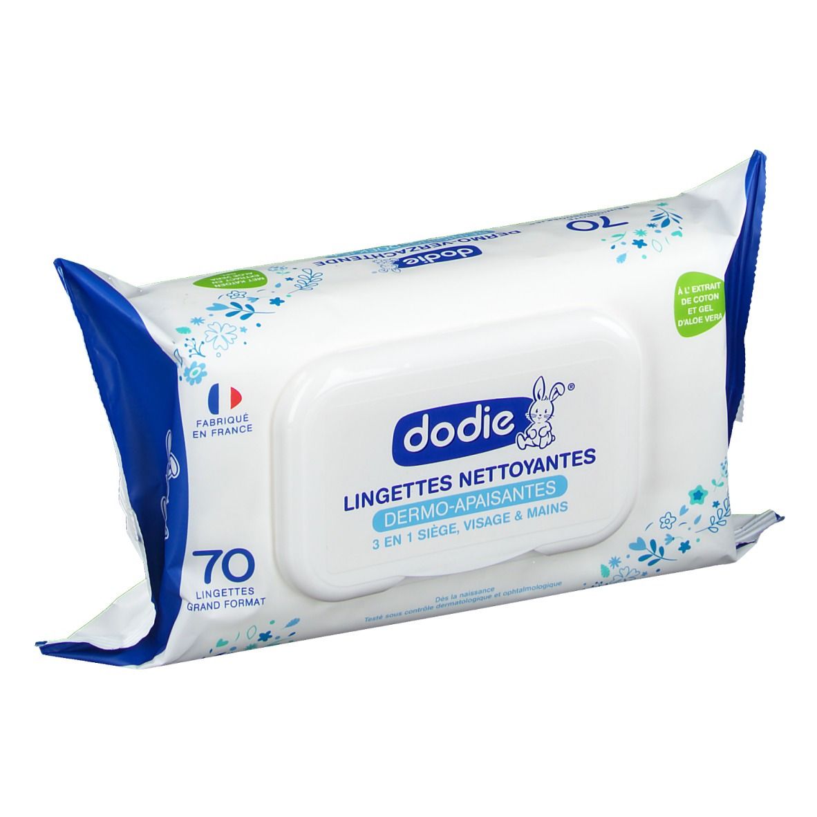 Dodie® Lingettes Nettoyantes Dermo-apaisantes 3 en 1
