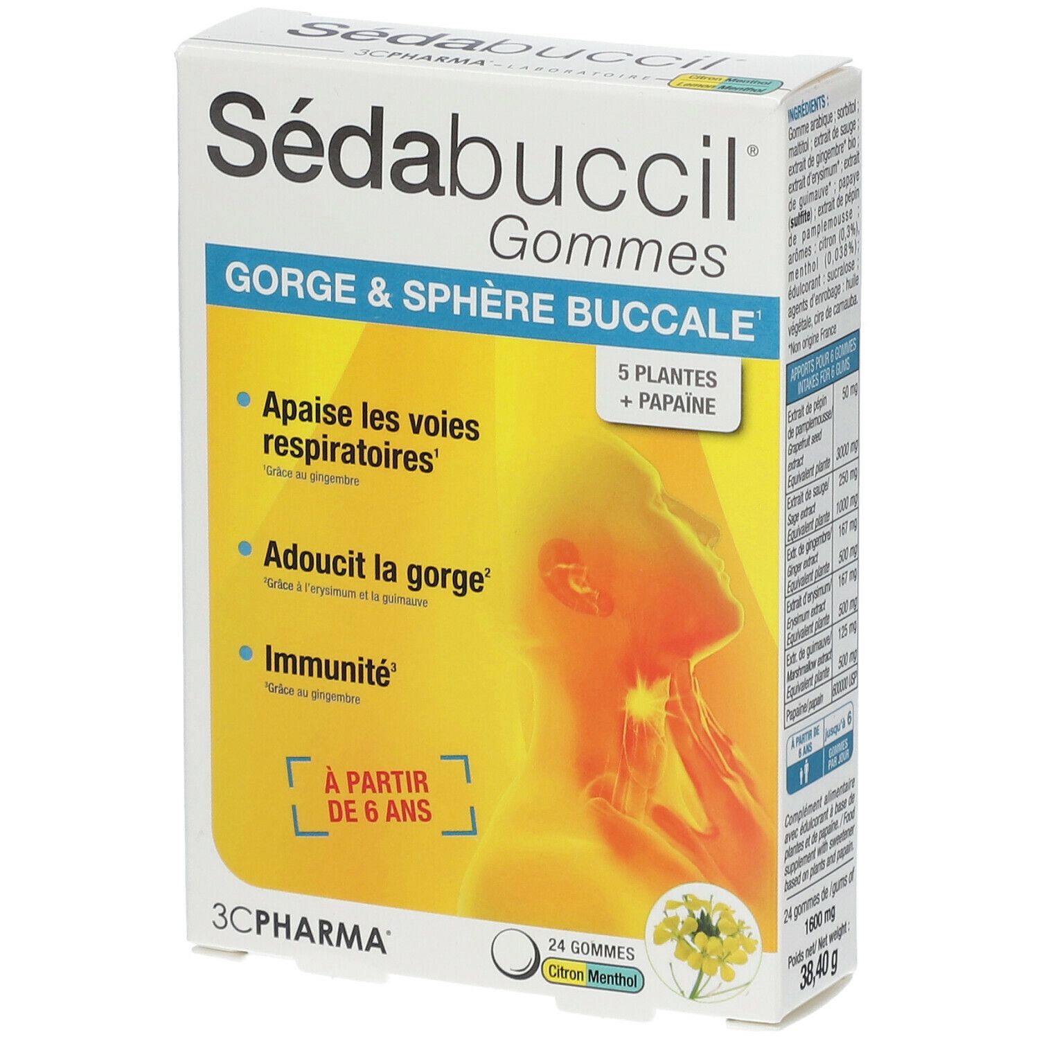 3C Pharma® Sedabuccil Gommes Citron