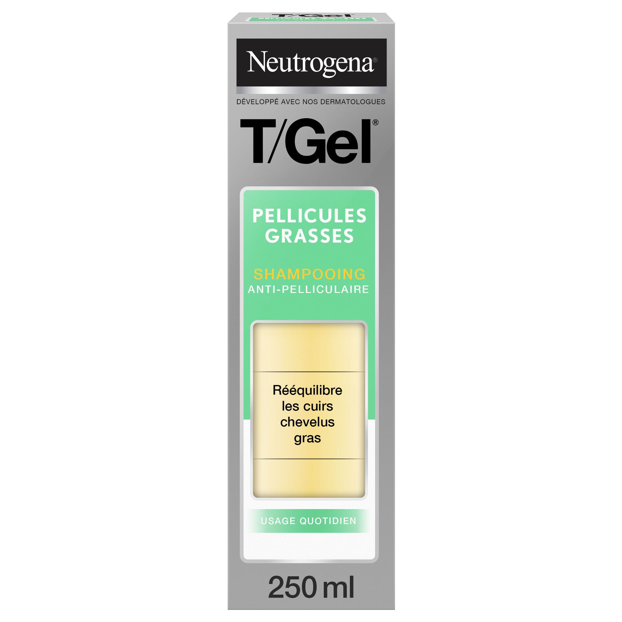 Neutrogena, T/Gel, Shampoing Pellicules Grasses 250 ml