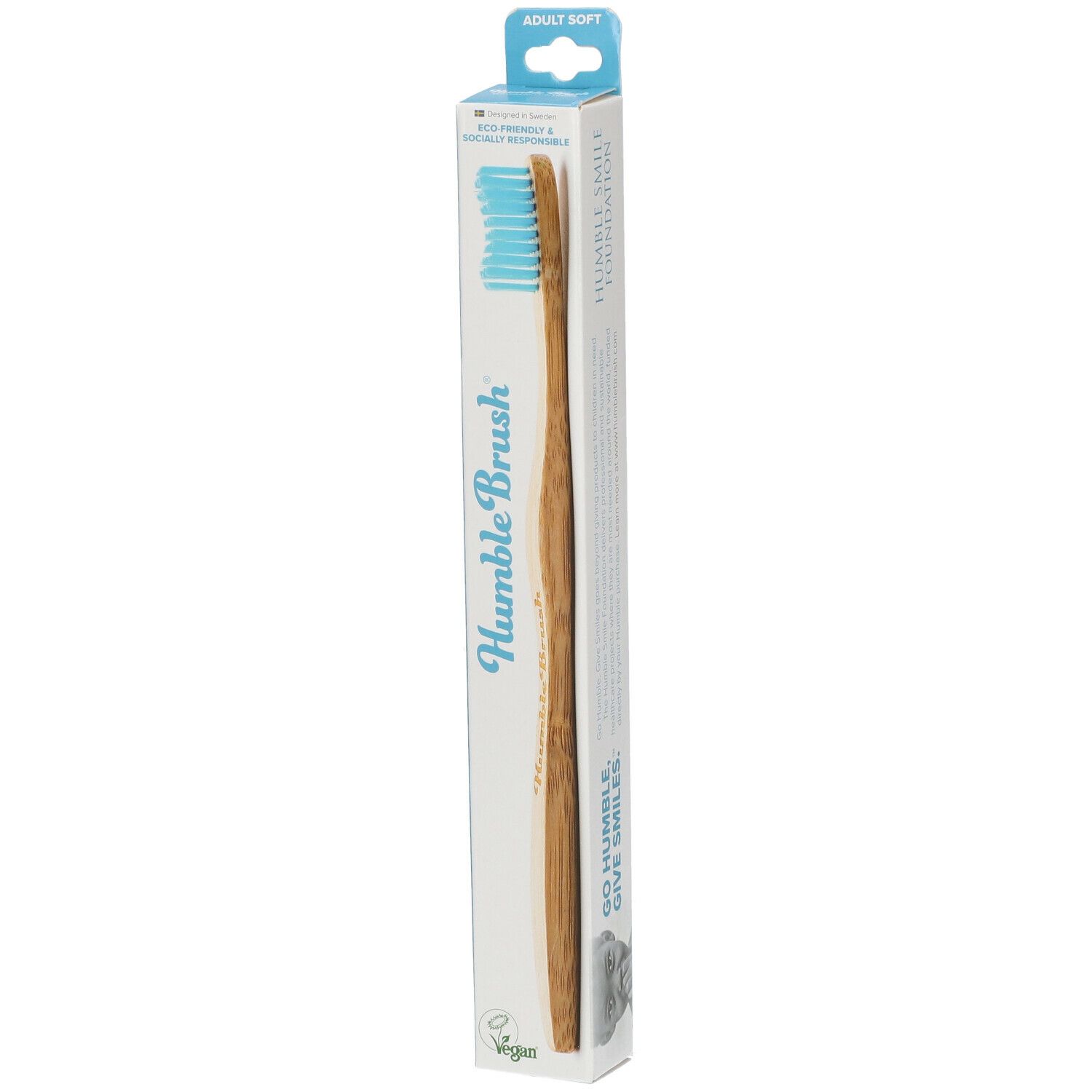 The Humble Co. Humble Brush® Brosse à dents en Bambou Adulte Soft Bleu