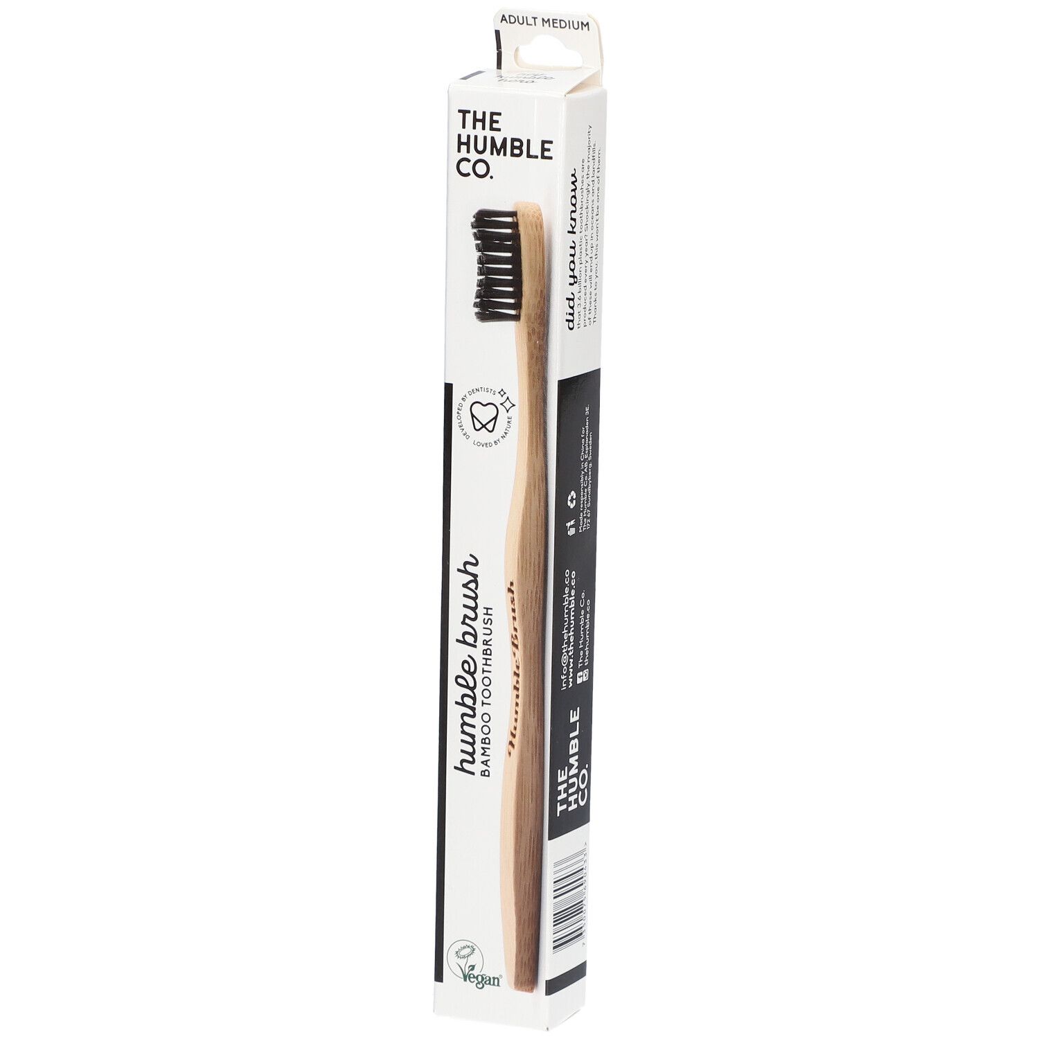 The Humble Co. Humble Brush® Brosse à dents en Bambou Adulte Medium Noir