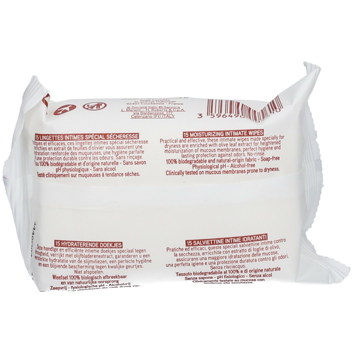 Rogé Cavaillès Lingettes Intimes Sécheresse