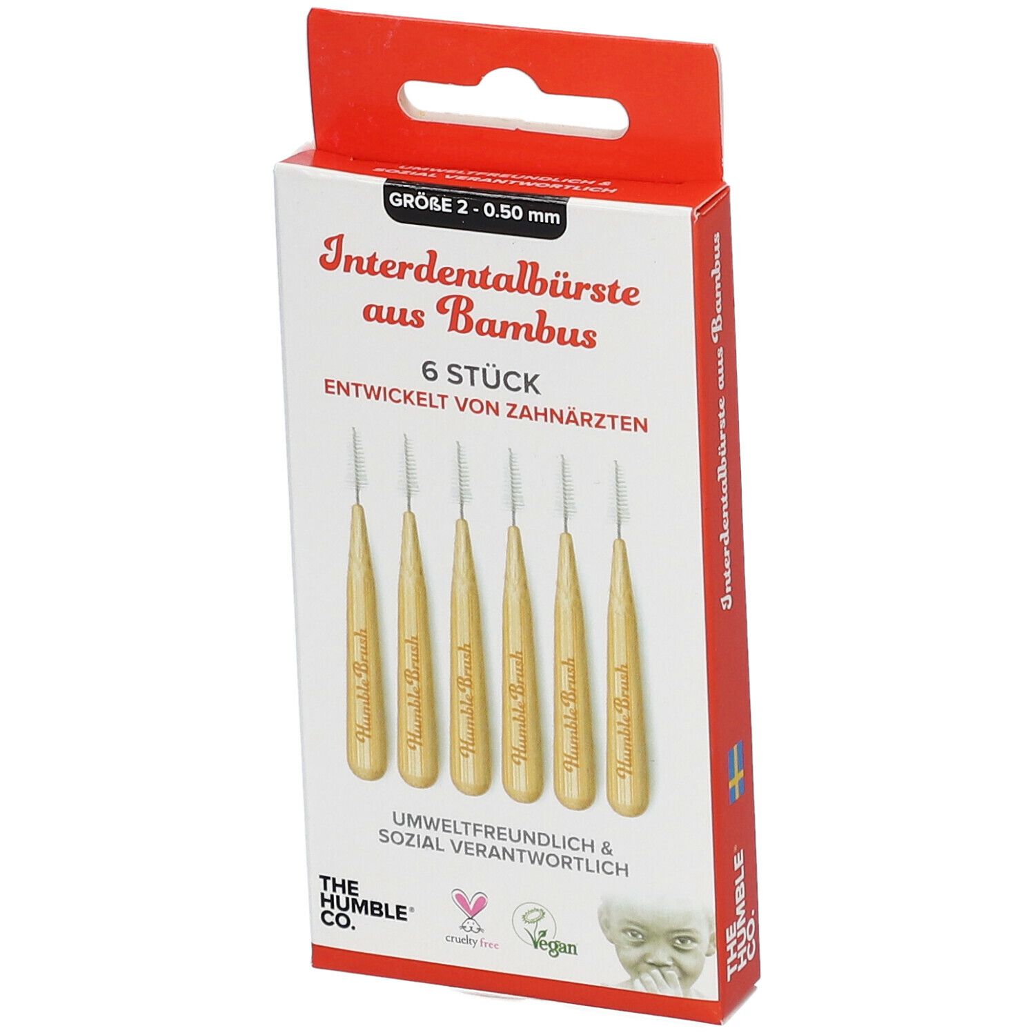 The Humble Co. Humble Interdental Brush® Brossette interdentaire en bambou Taille 2 - 0,5 mm