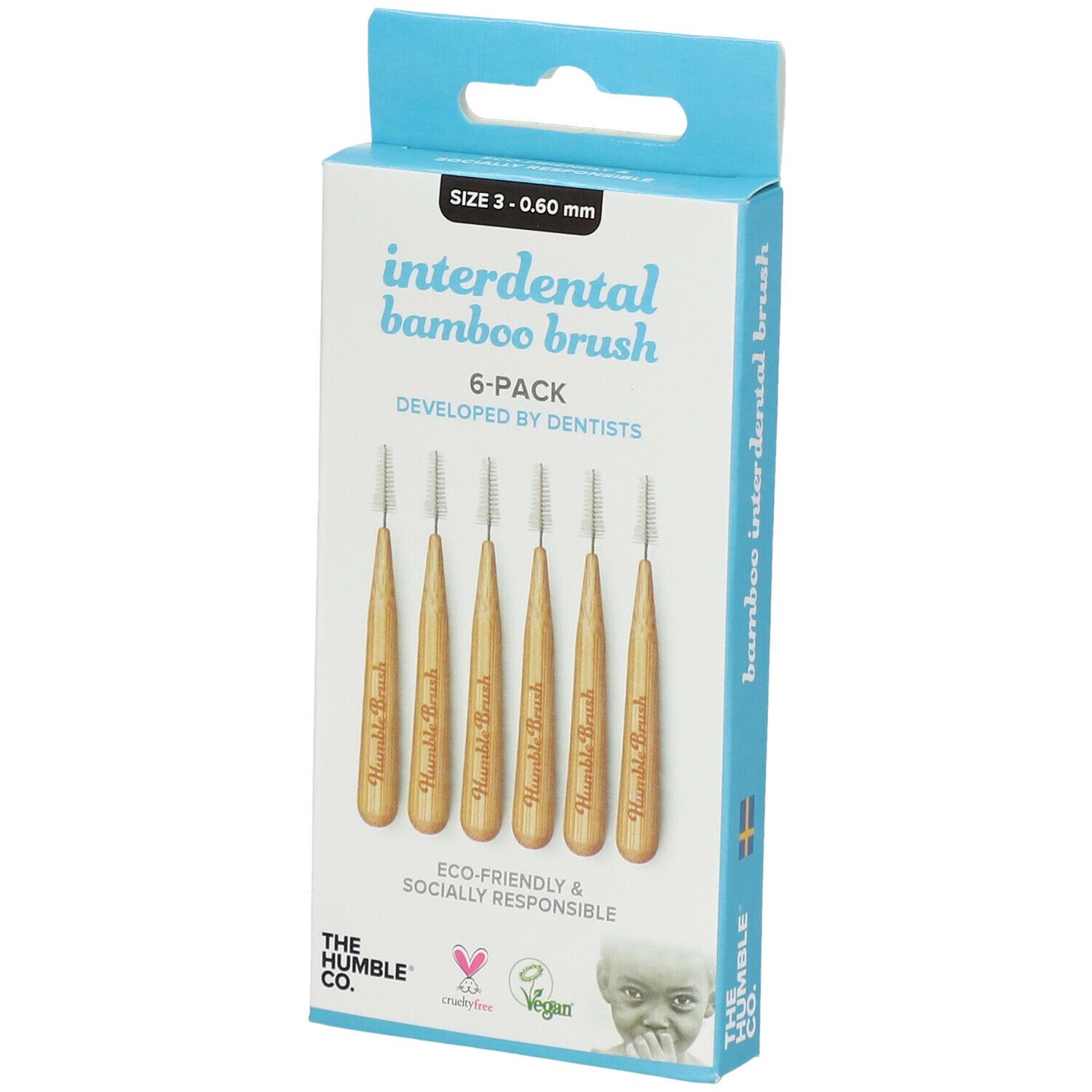The Humble Co. Humble Interdental Brush® Brossette interdentaire en bambou Taille 3 - 0,6 mm