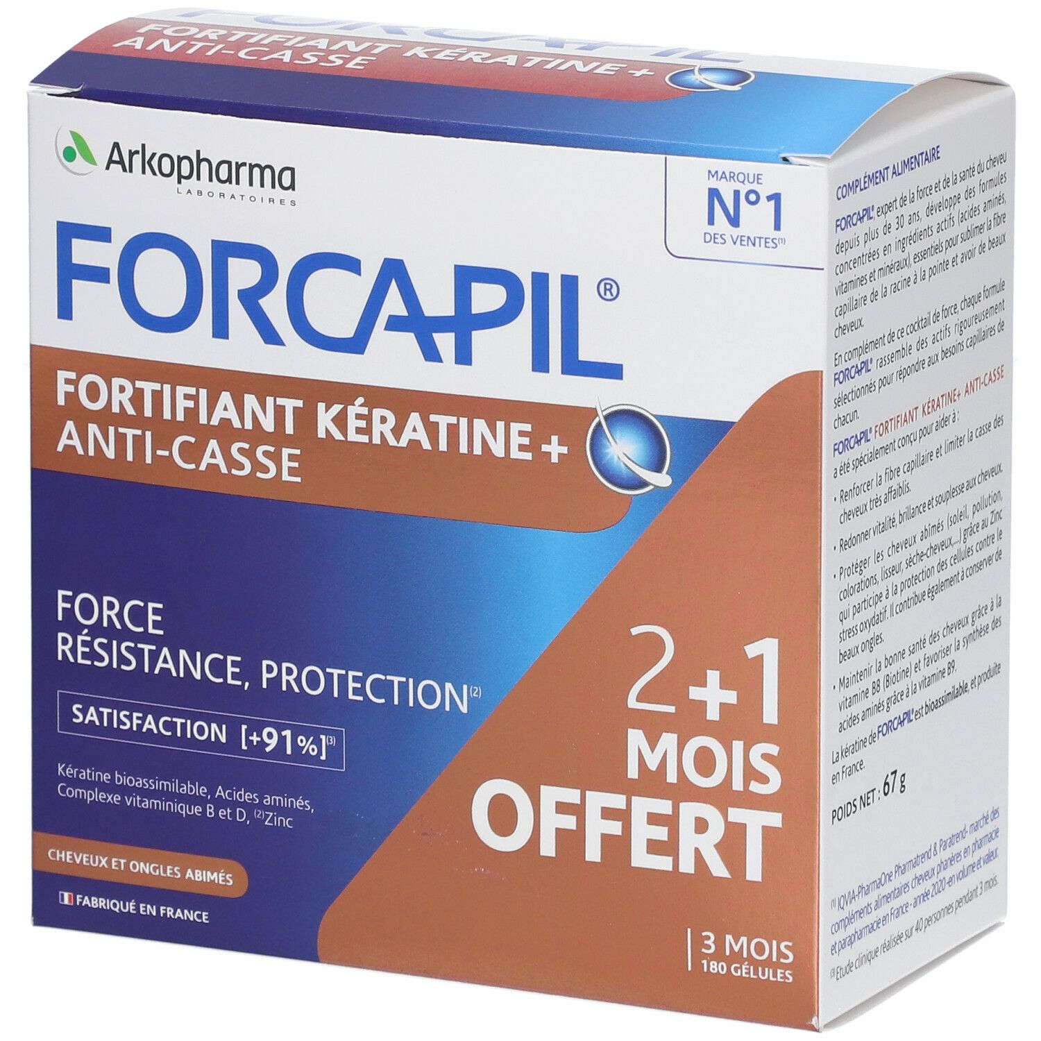 Arkopharma Forcapil® Keratin+ Cheveux et Ongles