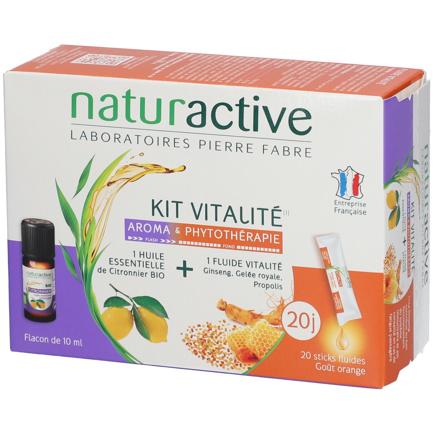 Naturactive Kit Vitalite Stick fluide + Huile essentielle de Citronnier BIO