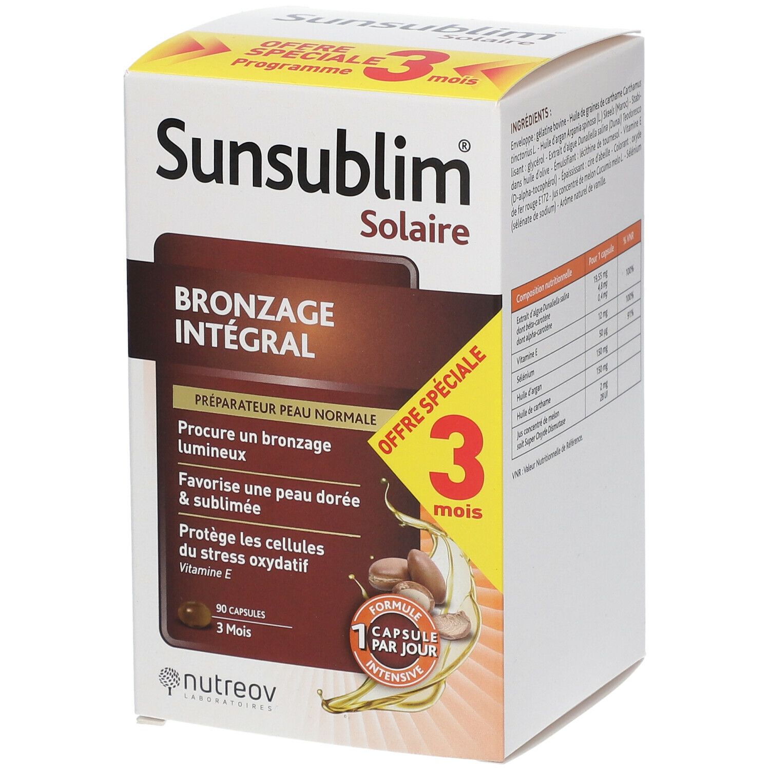 Nutreov Physcience Sunsublim® Solaire Bronzage Intégral Peau Normale