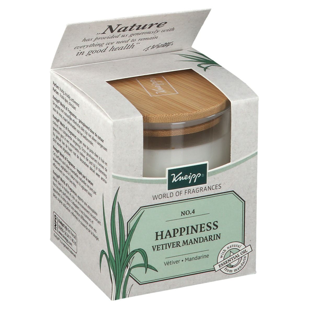 Kneipp® Bougie parfumée - Be Happy Vétiver - Mandarine