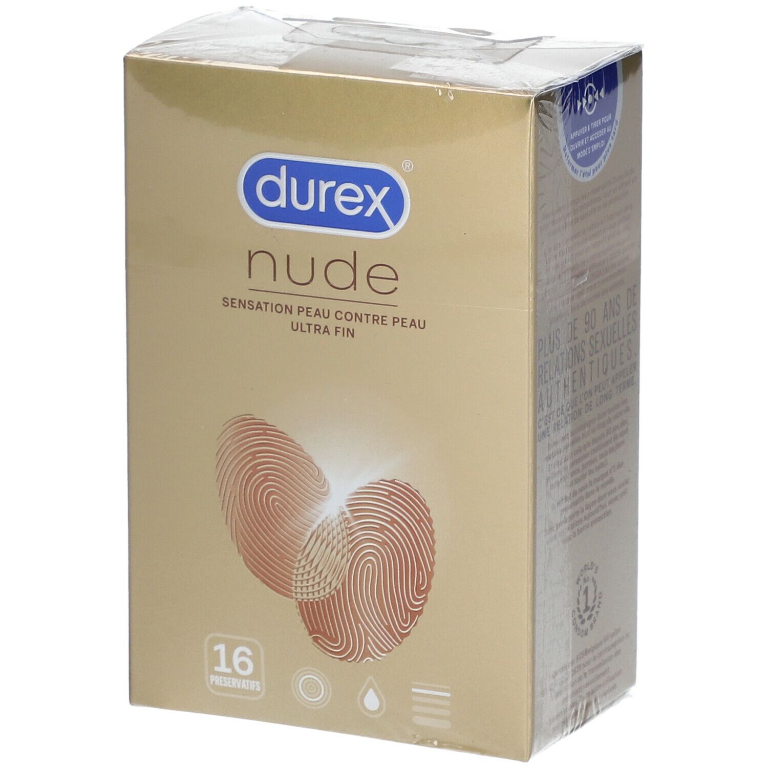 durex® Nude Ultra Fin Préservatifs Sensation Peau contre Peau