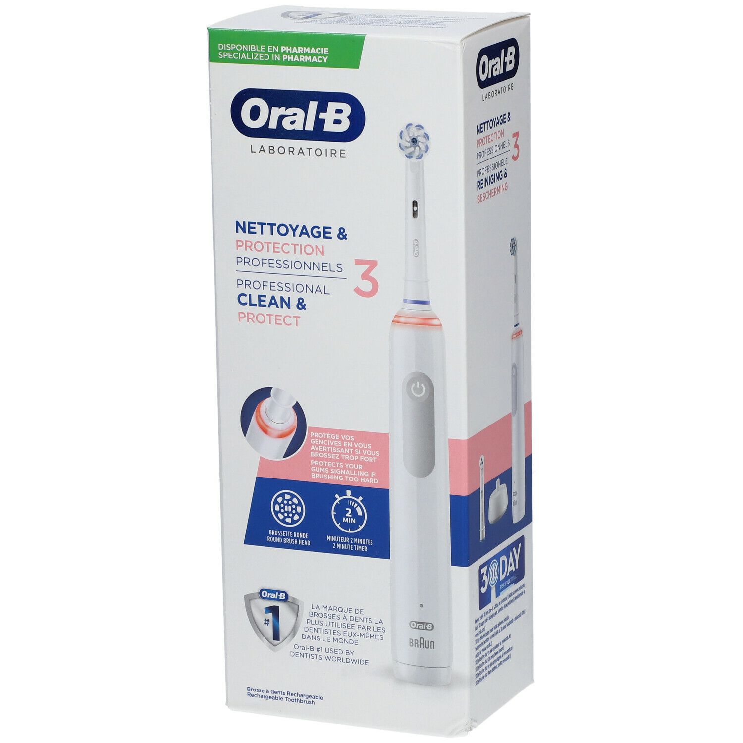 Oral-B Laboratoire Nettoyage et Protection Professionnels 3 Brosse à dents électrique