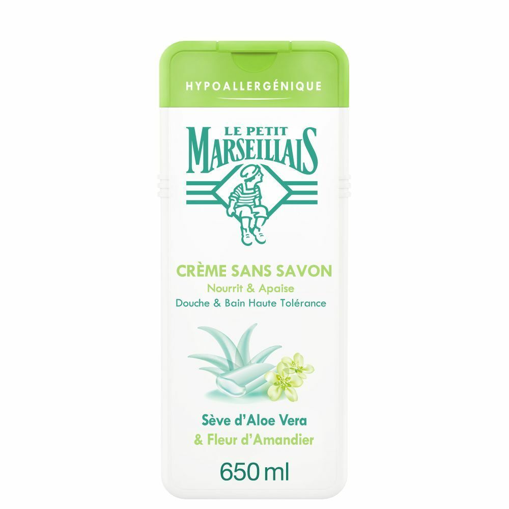 Le Petit Marseillais - Douche et Bain Hypoallergénique - Aloe Vera et Fleur Amandier 650 ml