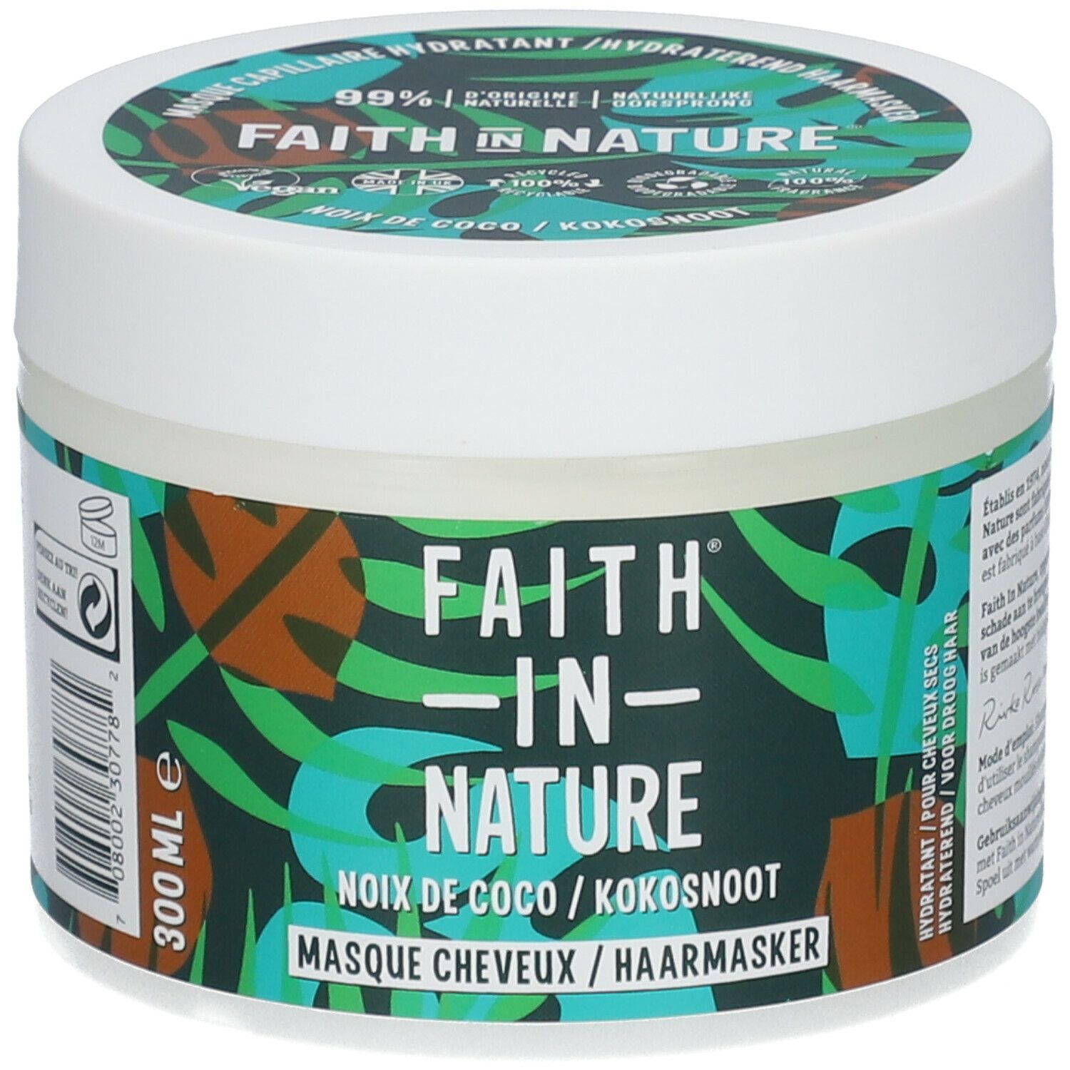 Faith® IN Nature Masque Capillaire Hydratant à la Noix de Coco