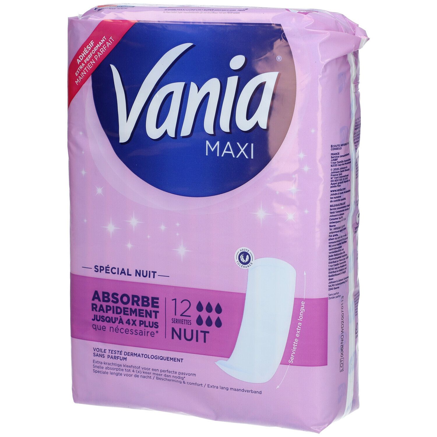 Vania® Maxi Serviettes Hygiéniques Nuit