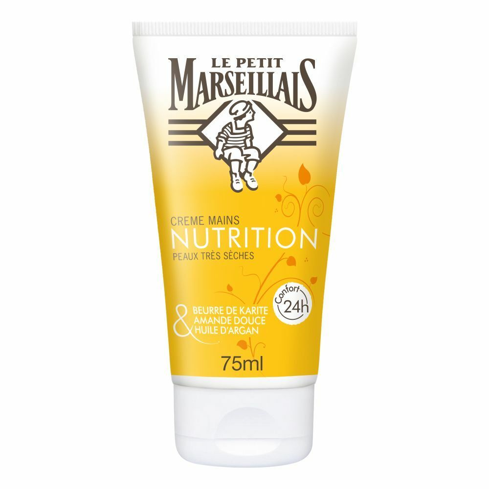 Le Petit Marseillais - Crème Mains - Nourrissante Peaux très Sèches , Tube 75 ml