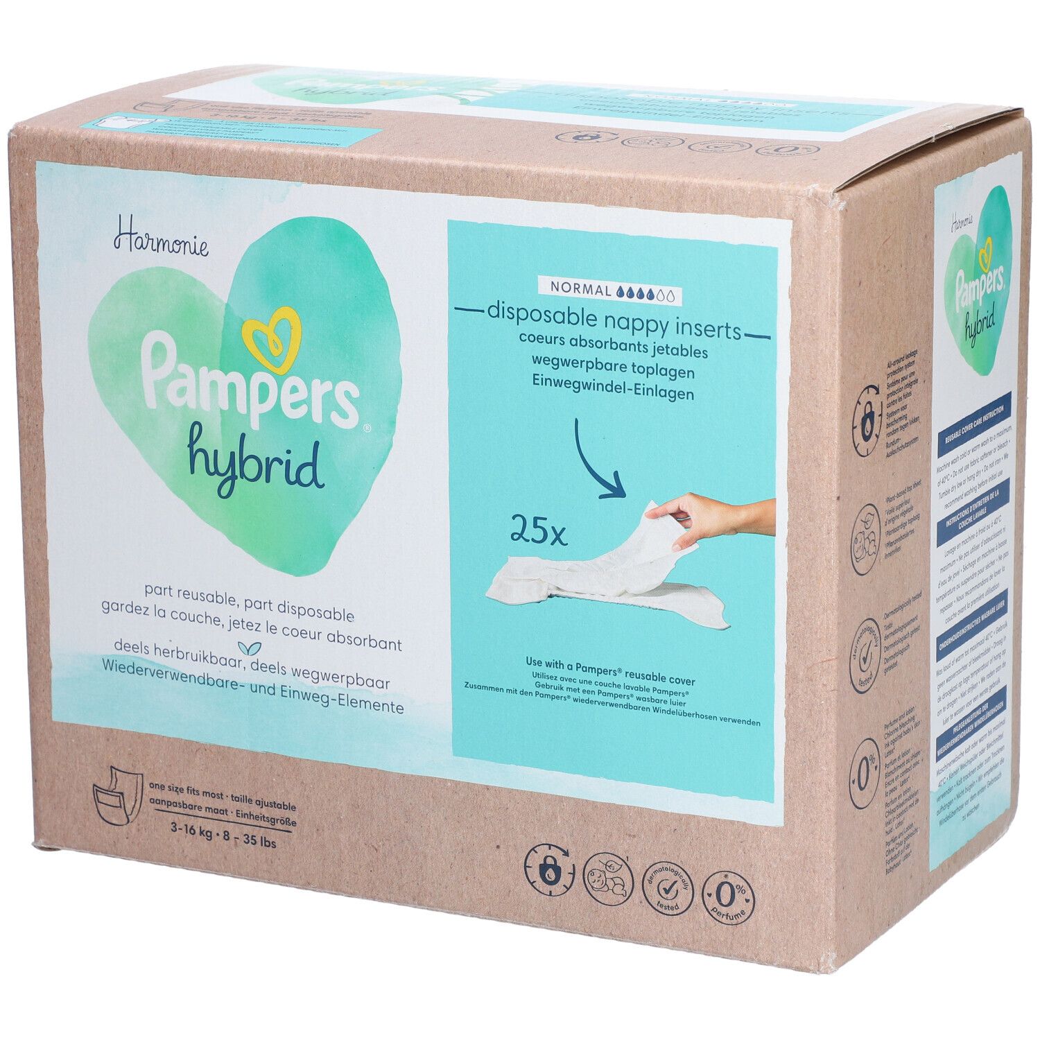 PAMPERS® Hybrid Harmonie Cœur absorbant pour couche 25 pc(s) - Redcare  Pharmacie