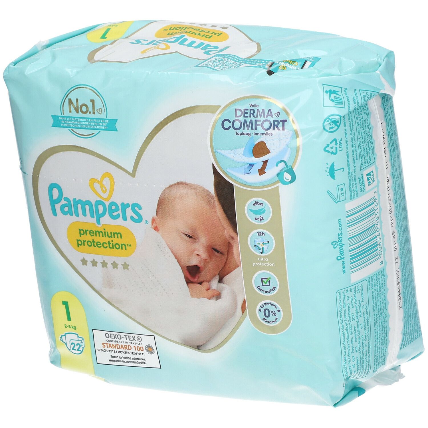 Pampers® Premium Protection™ Couche Taille 1, 2-5kg